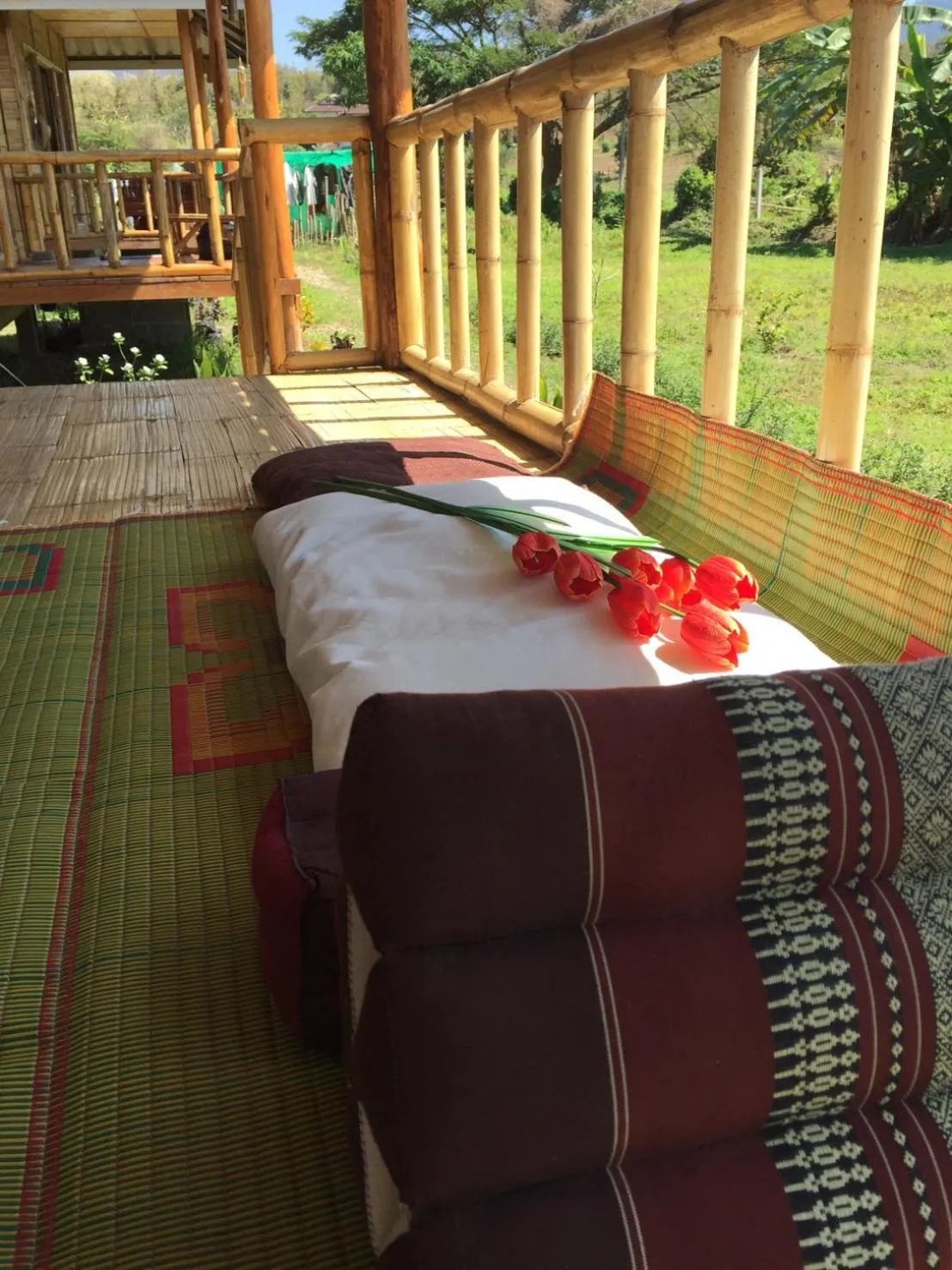Bed in Tulip Resort Pai