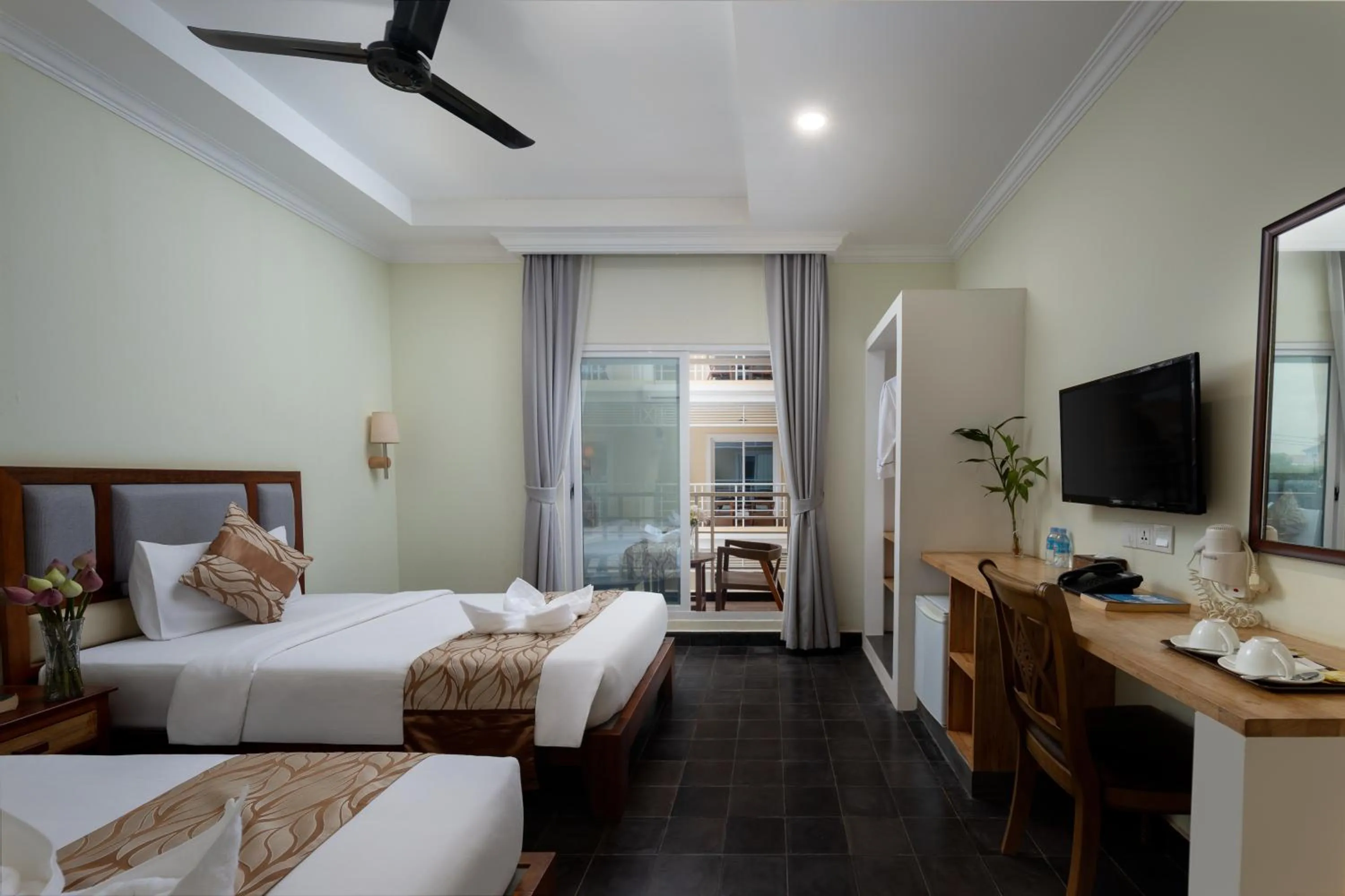 Bed in Grand Bayon Siem Reap Hotel