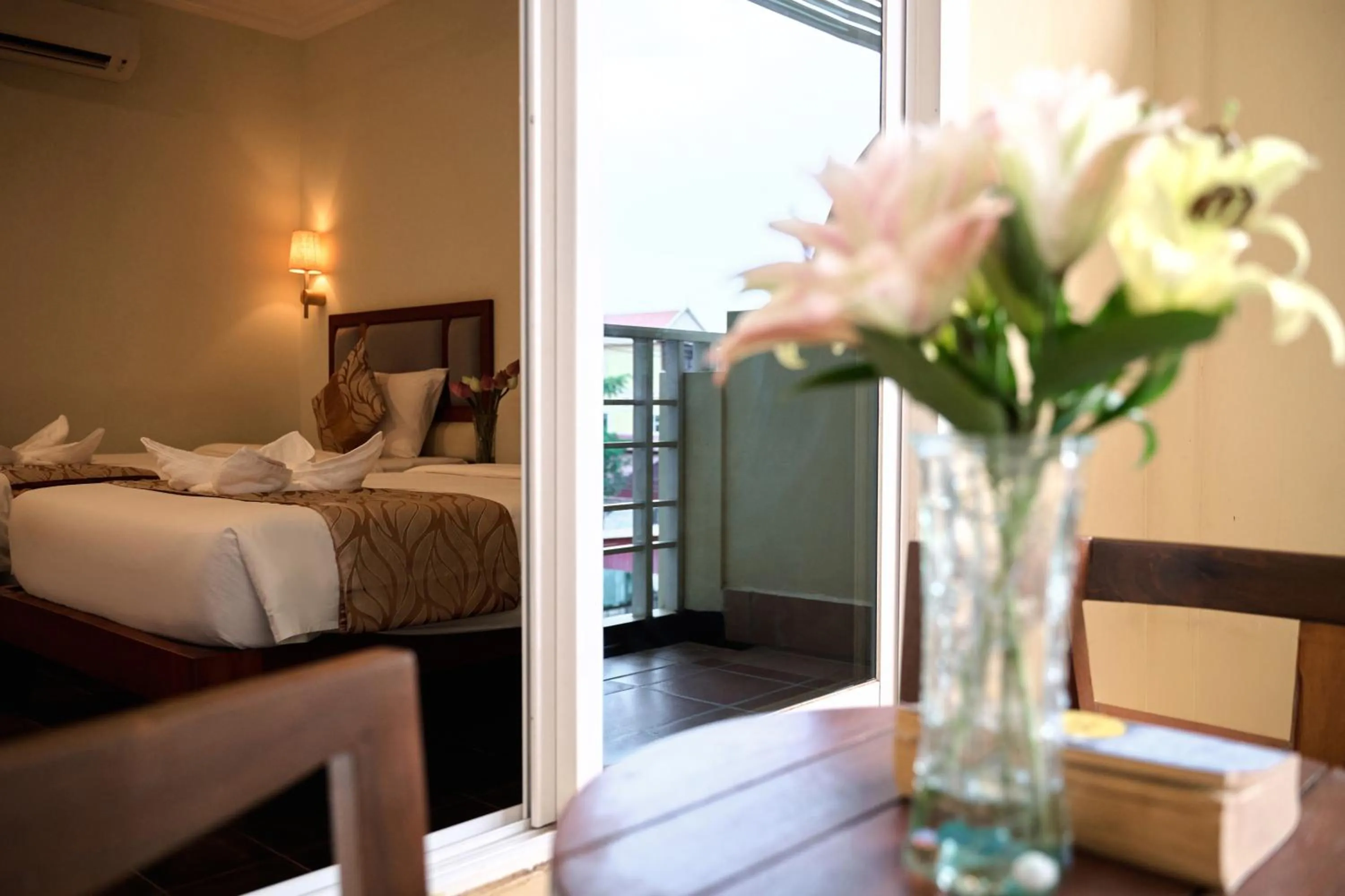 Balcony/Terrace, Bed in Grand Bayon Siem Reap Hotel