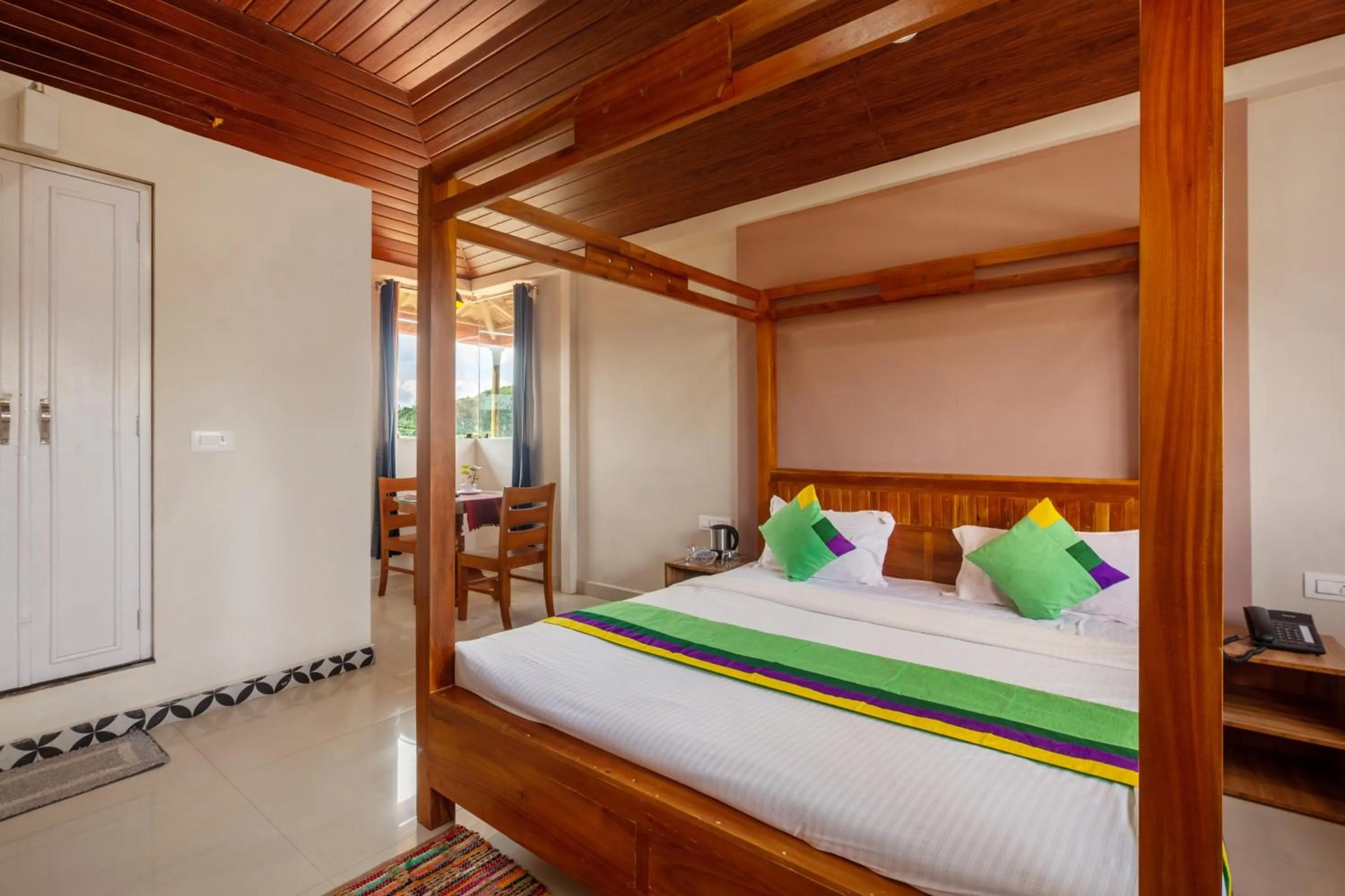 Bedroom, Bed in Treebo Vrindavan, 3 Km From Madikeri Fort