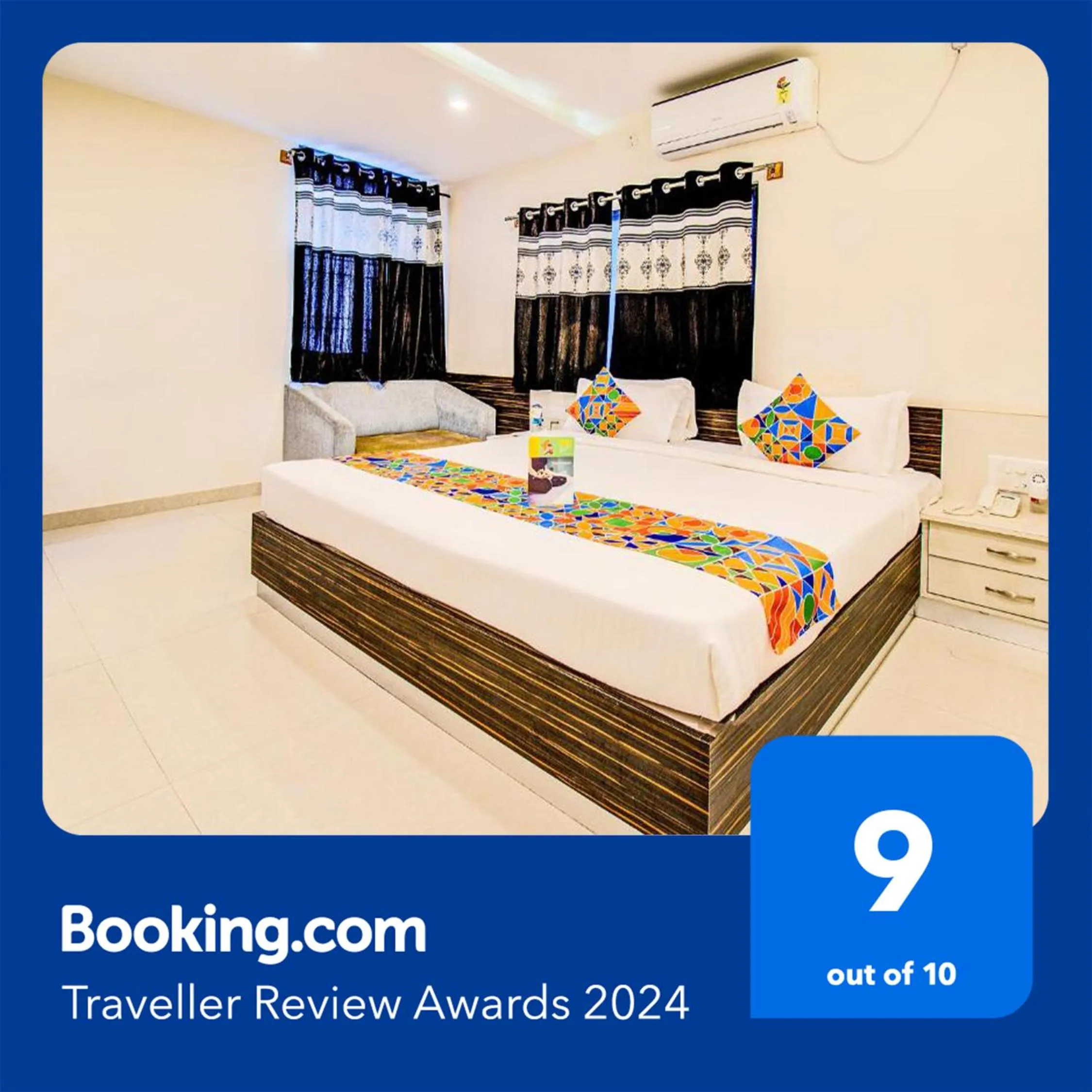 Bed in FabHotel Corporate Crown - Nr Jyoti Nivas University