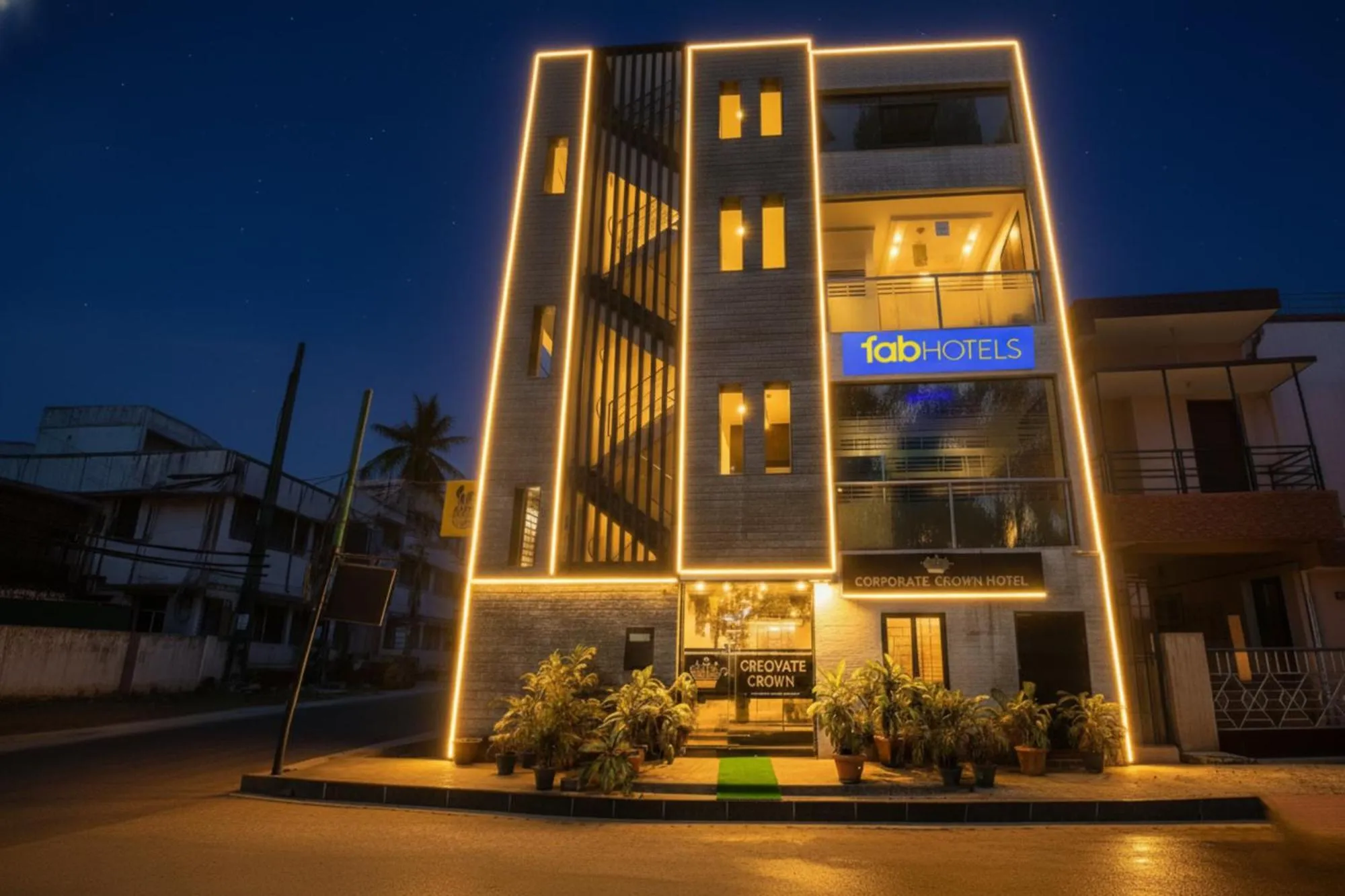 Property building in FabHotel Corporate Crown - Nr Jyoti Nivas University