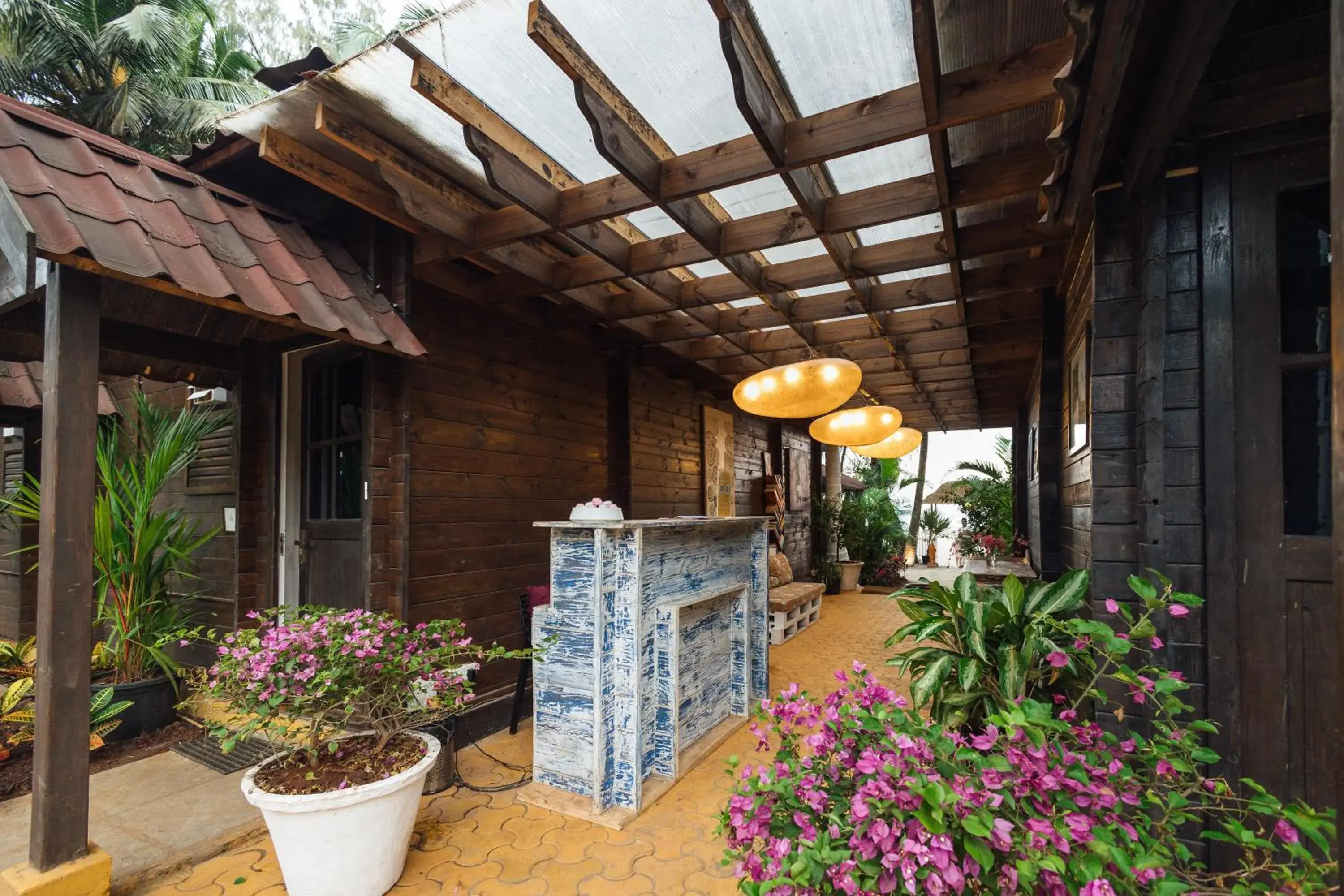 Lobby or reception in LaRiSa By The Beach, Morjim Lobby or reception in LaRiSa By The Beach, Morjim