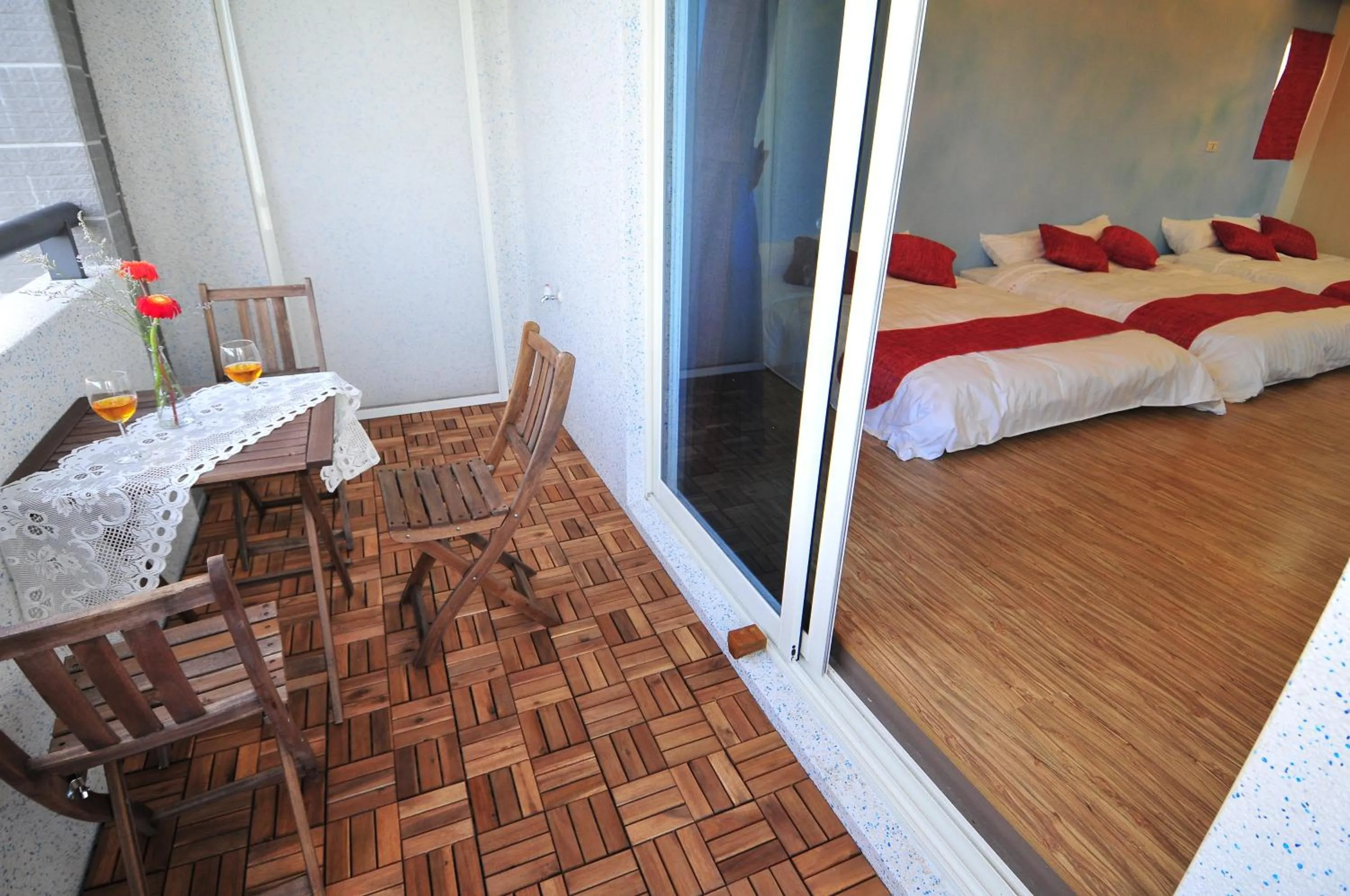 Balcony/Terrace, Bed in Penghu Camome