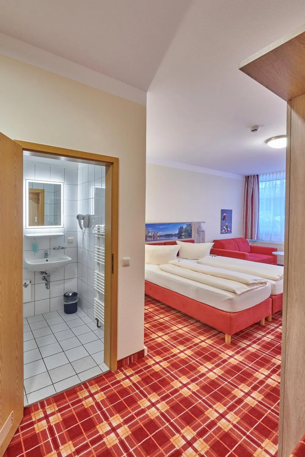 Photo of the whole room, Bed in Hotel Elbparadies