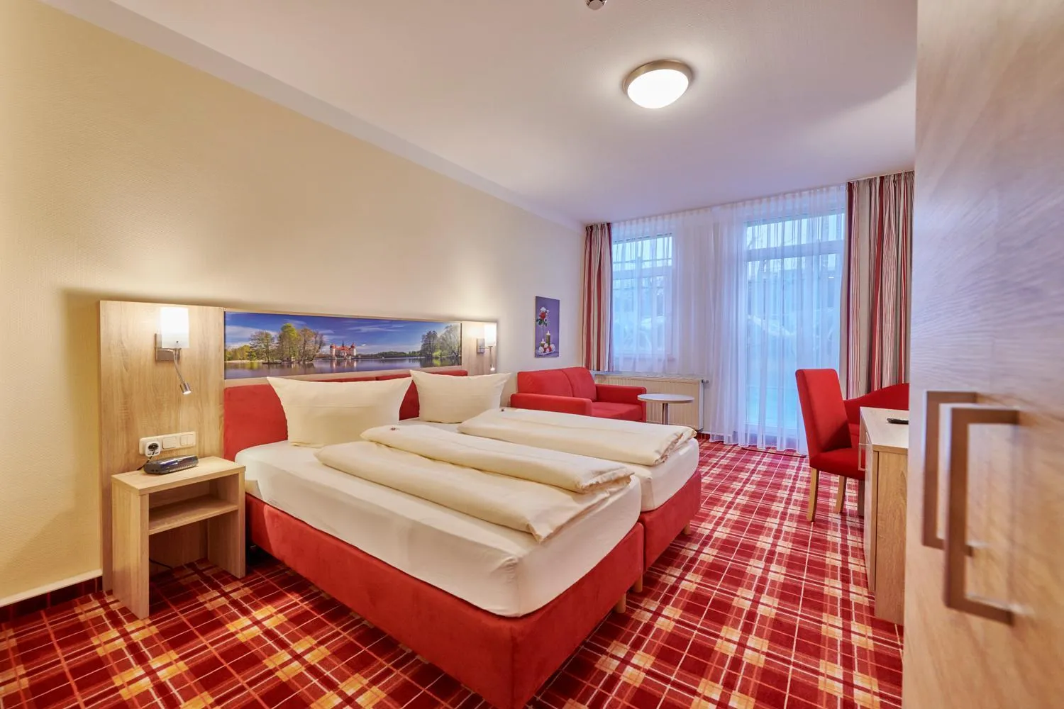 Photo of the whole room, Bed in Hotel Elbparadies