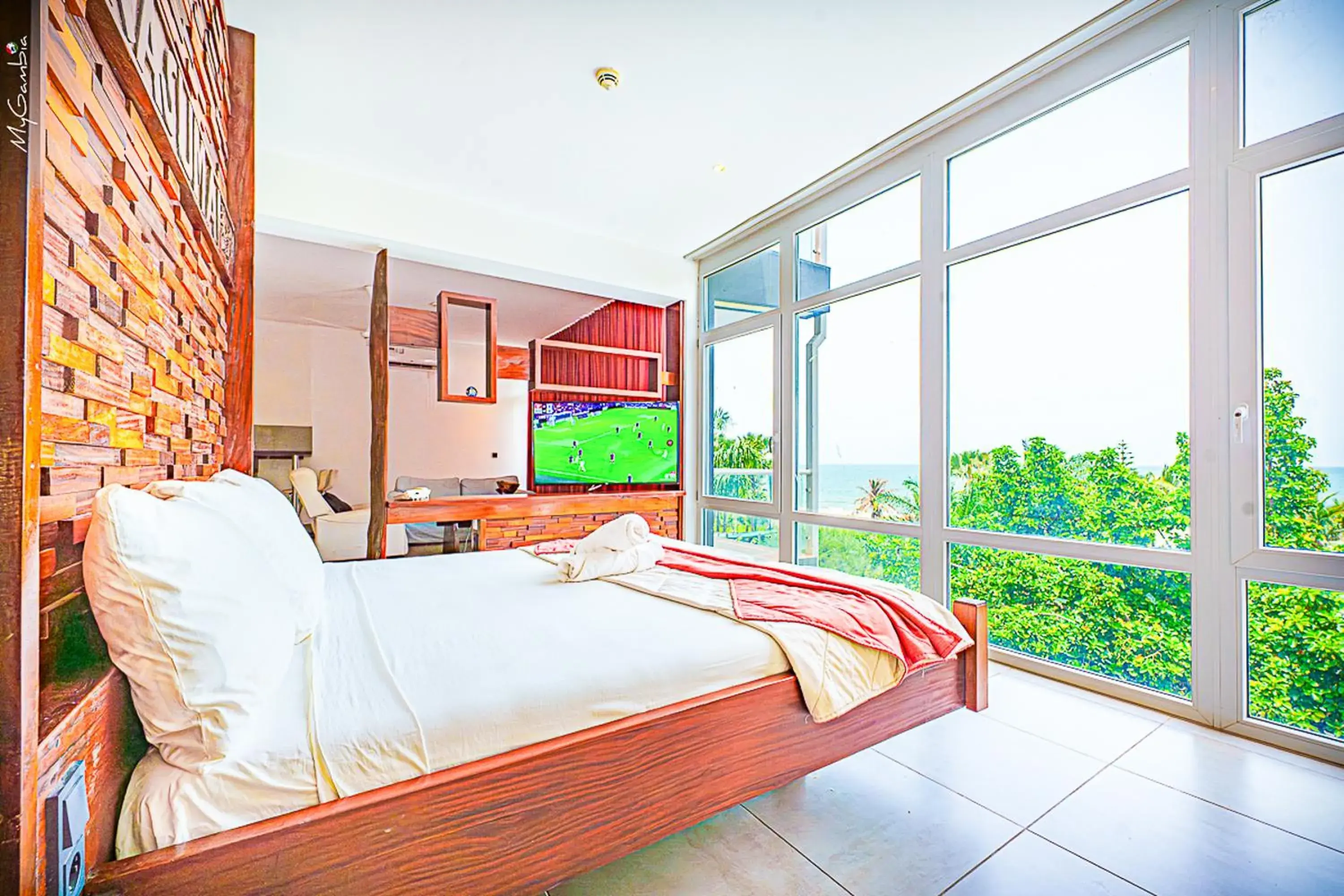 View (from property/room), Bed in Kasumai Beach Resort View (from property/room), Bed in Kasumai Beach Resort