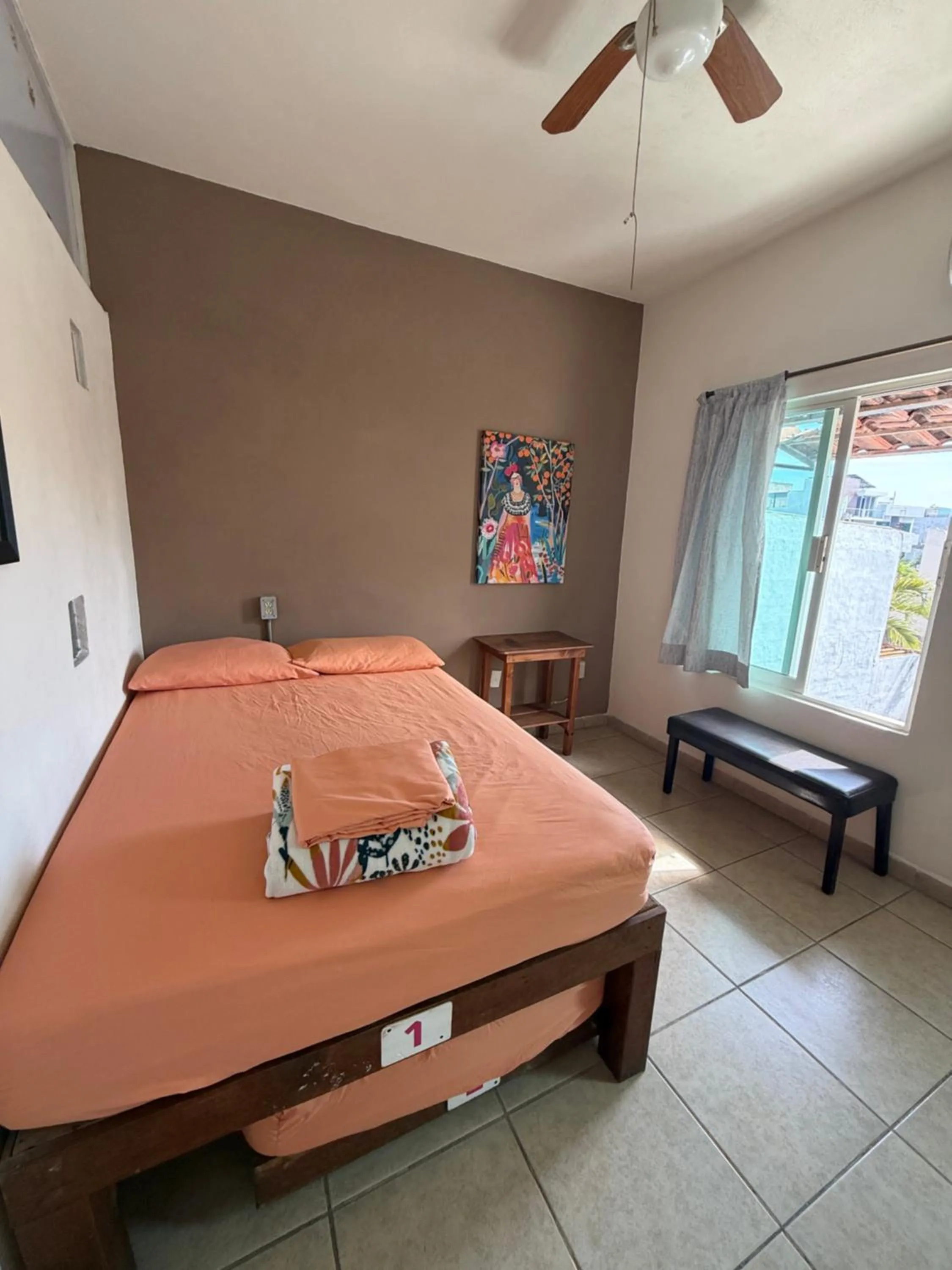 Bed in Hostal Bucerias