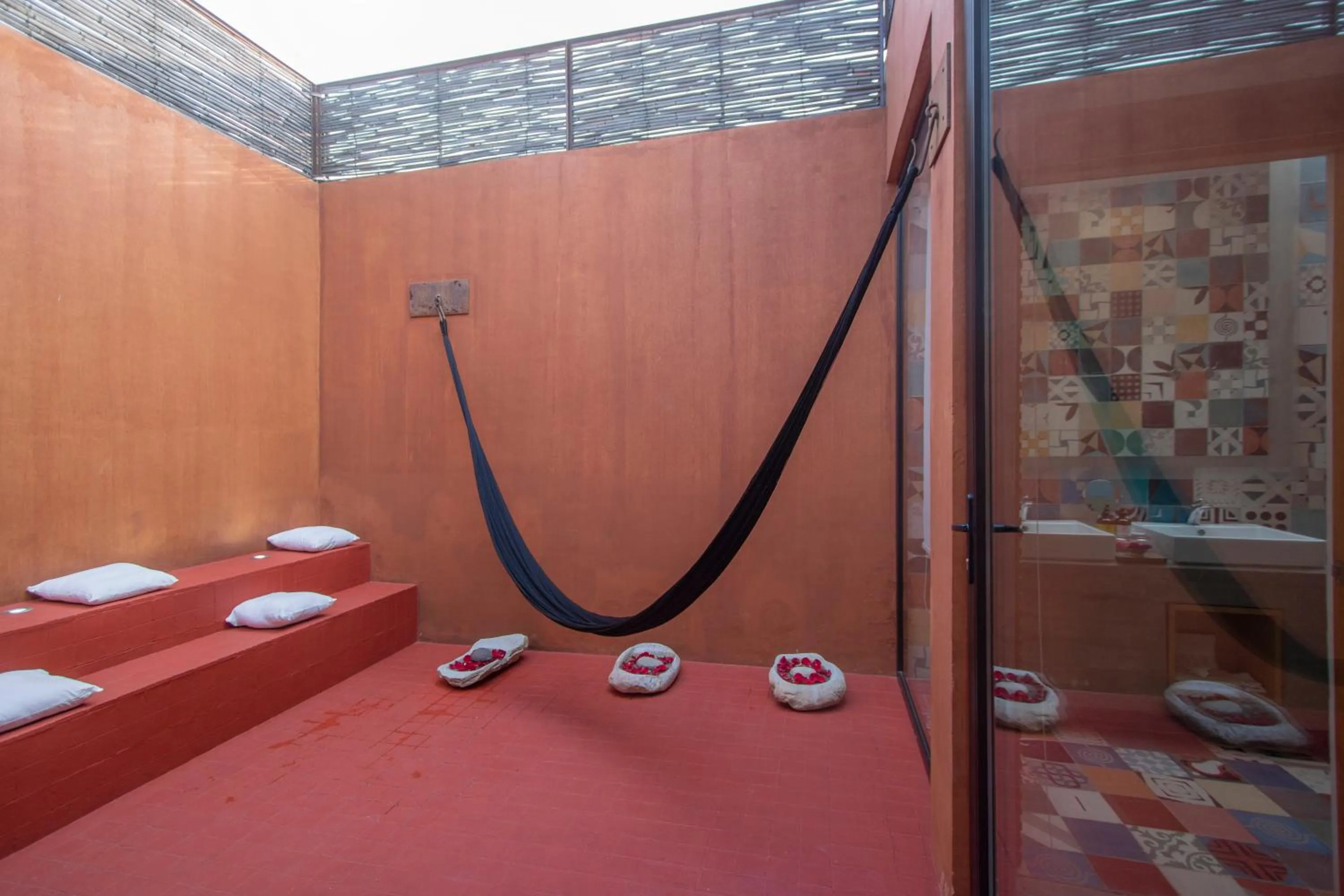 Balcony/Terrace, Bed in Casa Carmen Reforma