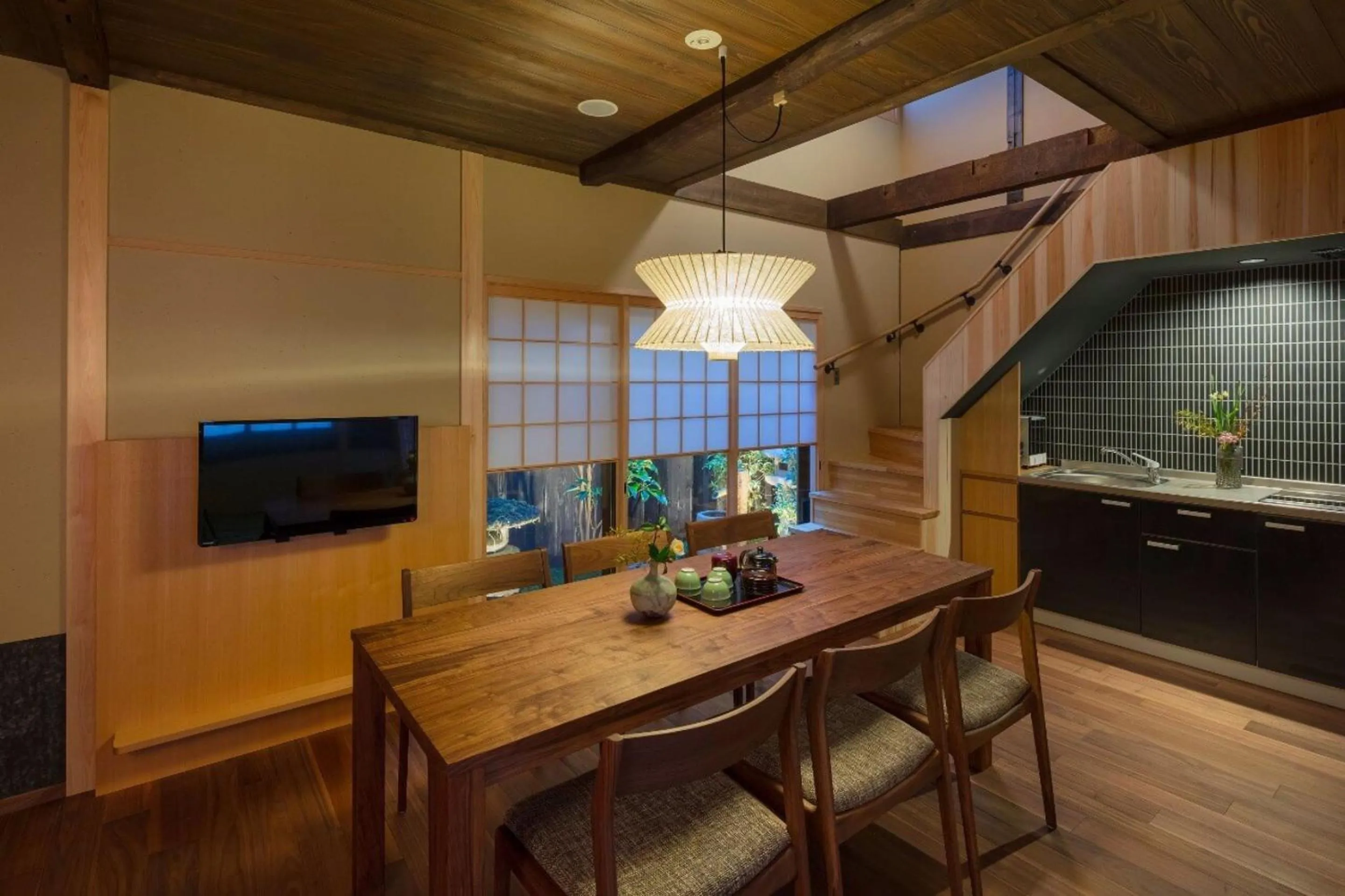 Communal lounge/ TV room in Ayaginu Machiya House