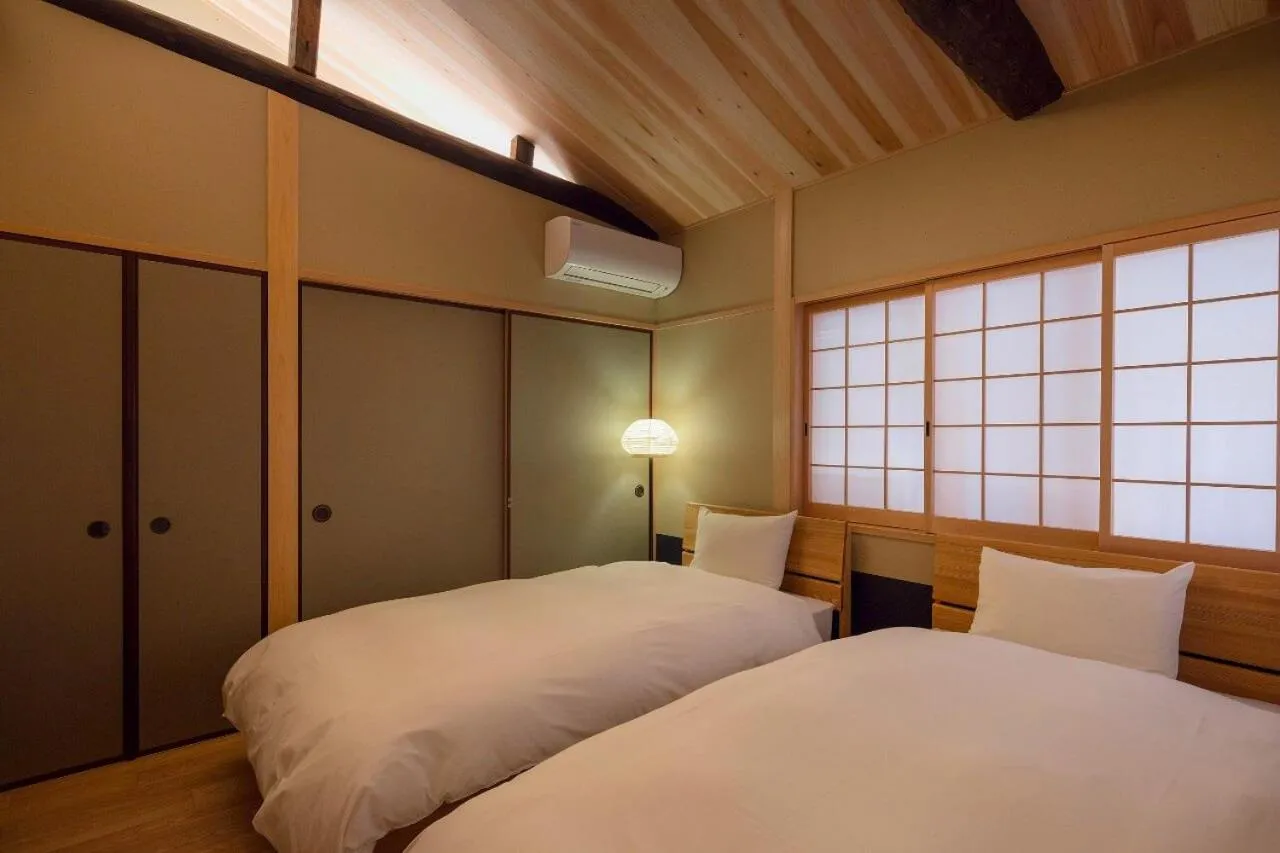 Bedroom, Bed in Ayaginu Machiya House