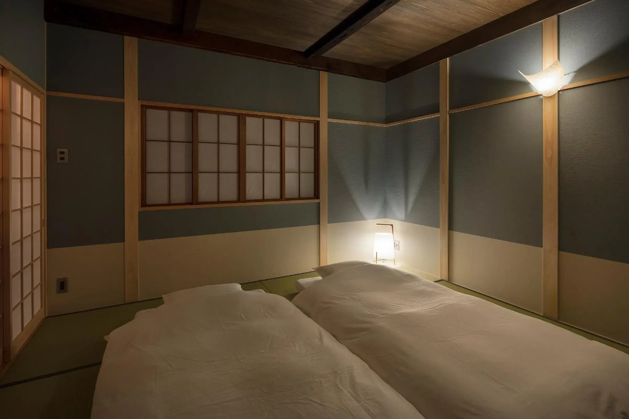 Bedroom, Bed in Ayaginu Machiya House