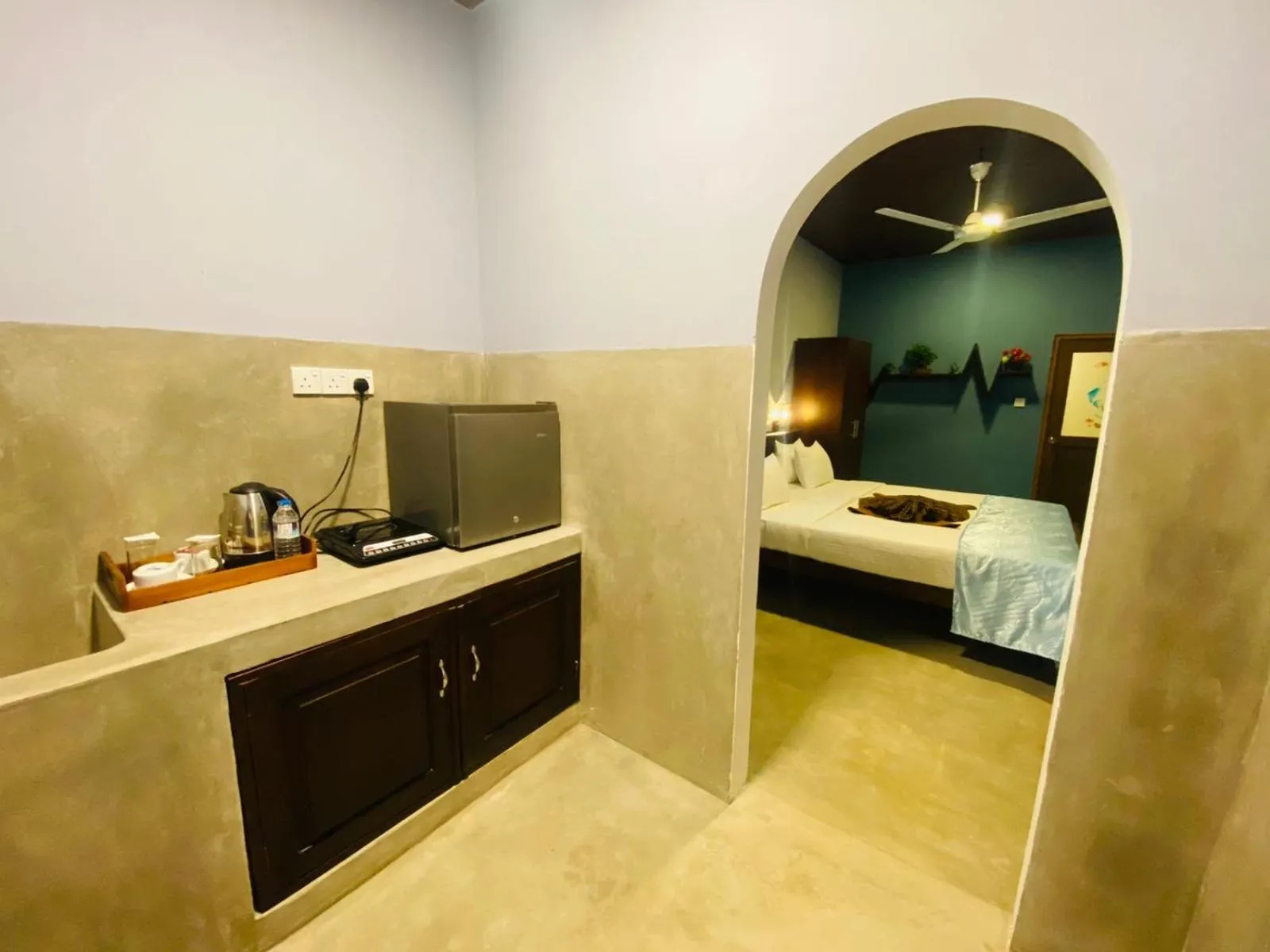 Bed in Nilaveli Hybrid Holiday Hotel