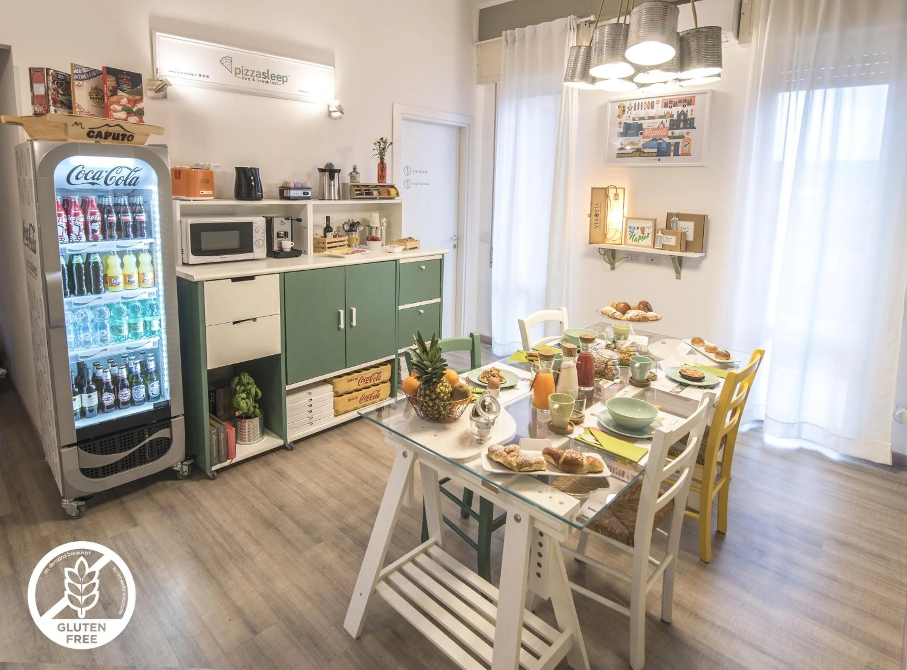 Food and drinks in PizzaSleep B&B