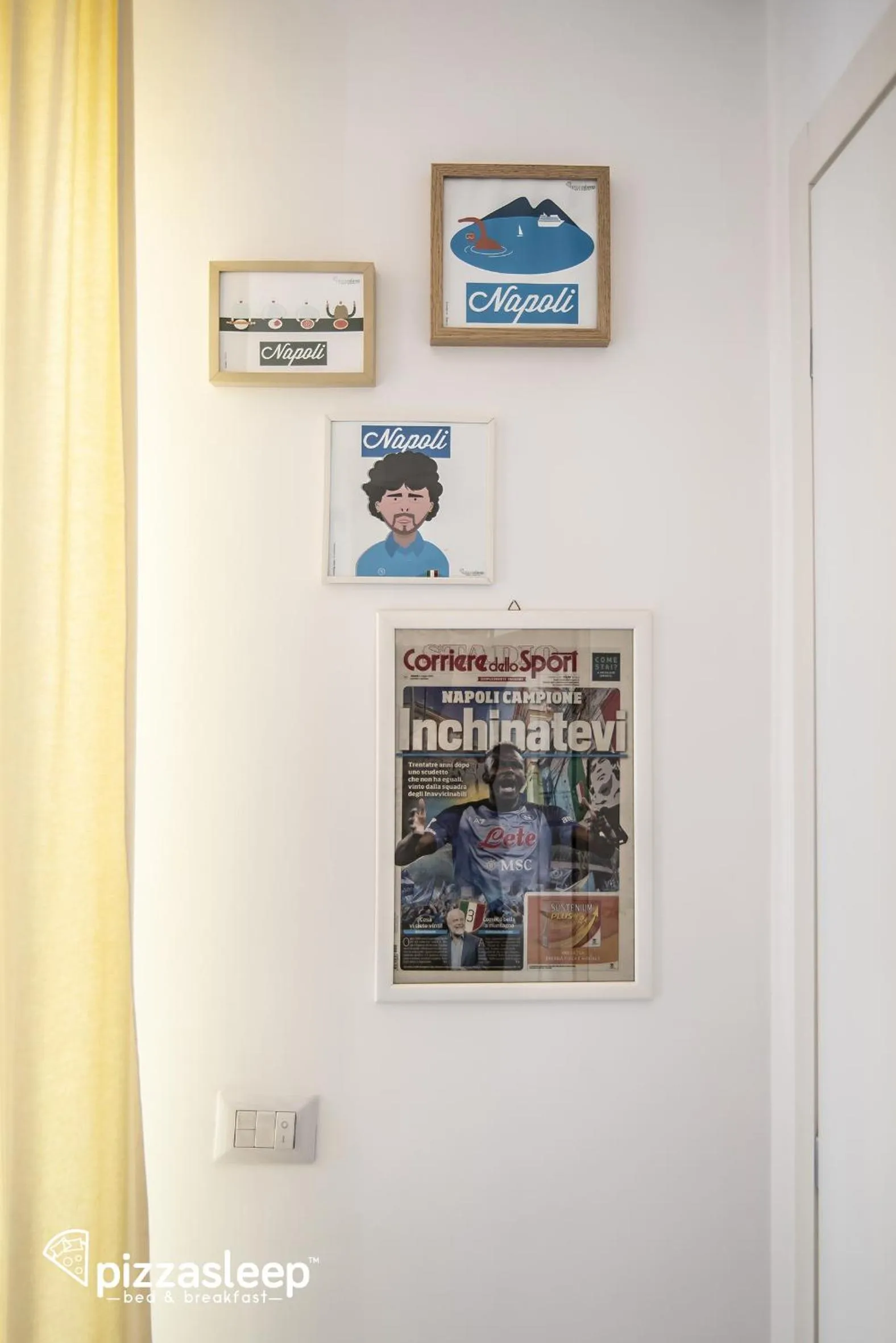 Decorative detail in PizzaSleep B&B