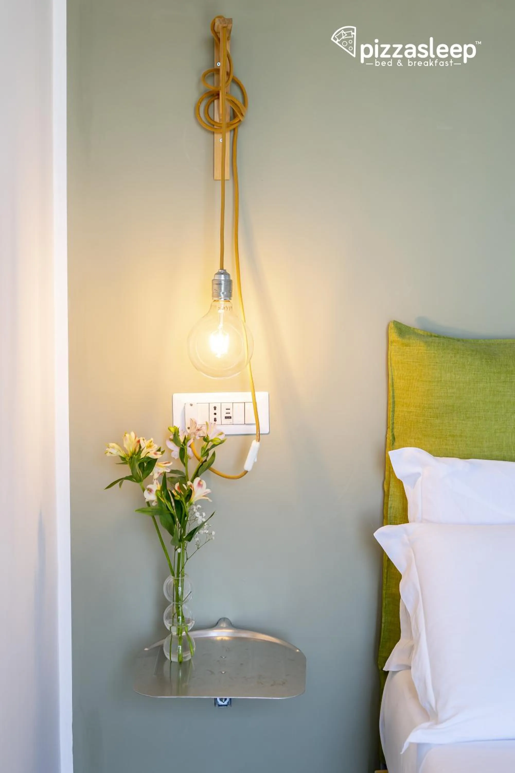 Decorative detail, Bed in PizzaSleep B&B