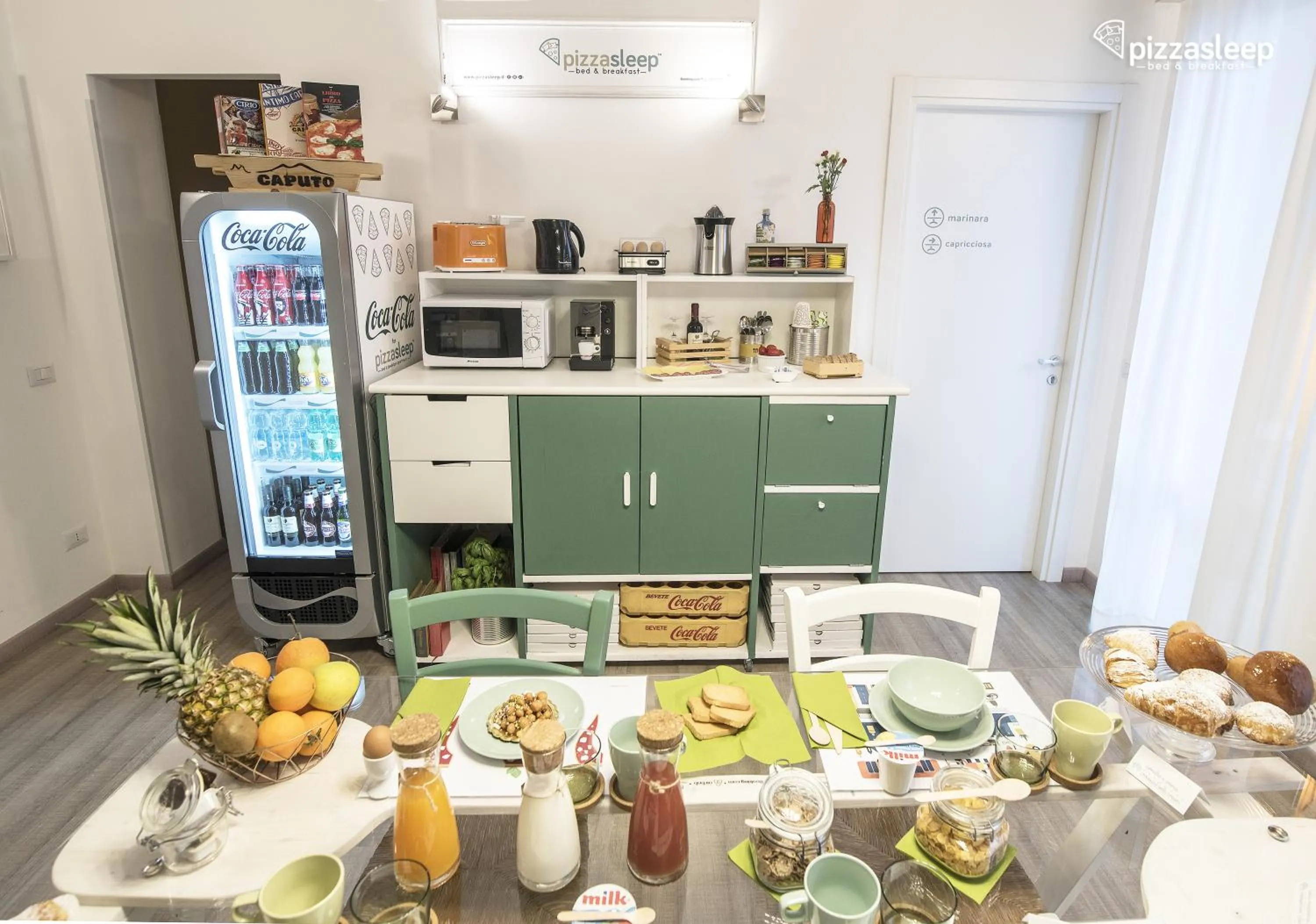 Food and drinks in PizzaSleep B&B