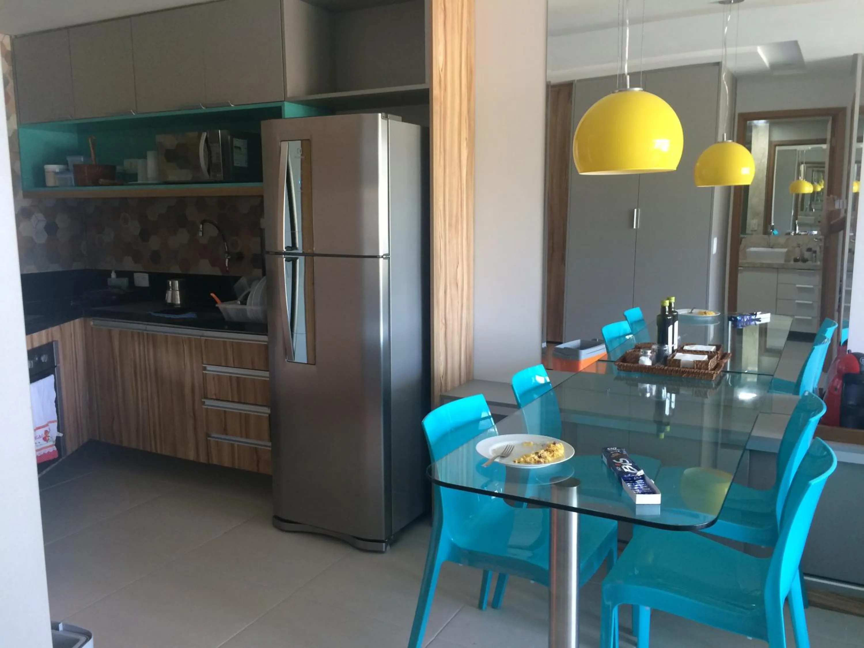 Communal kitchen in Flat Carneiros Beach Resort