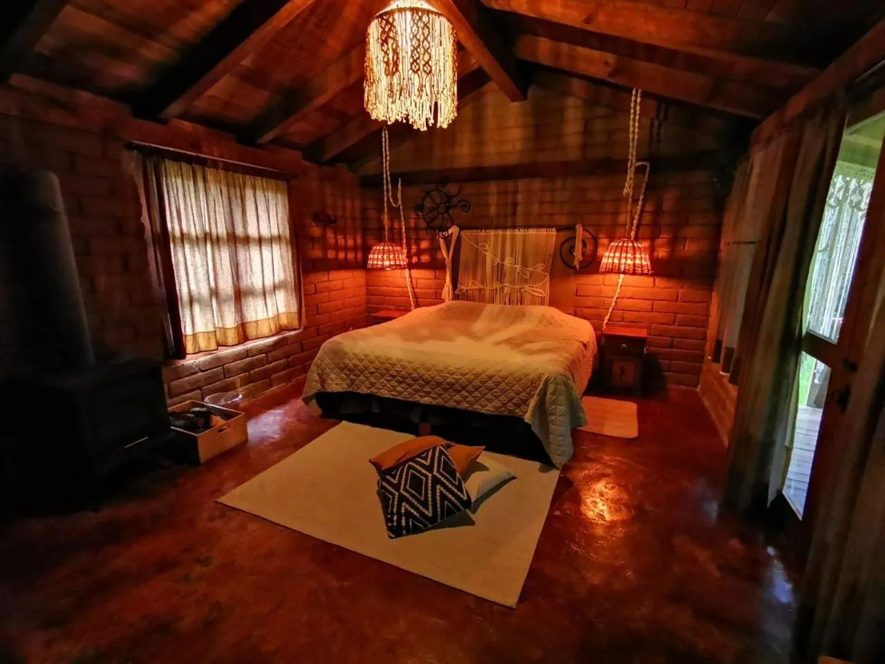 Bed in Luchita Mia Eco Cabañas Boutique