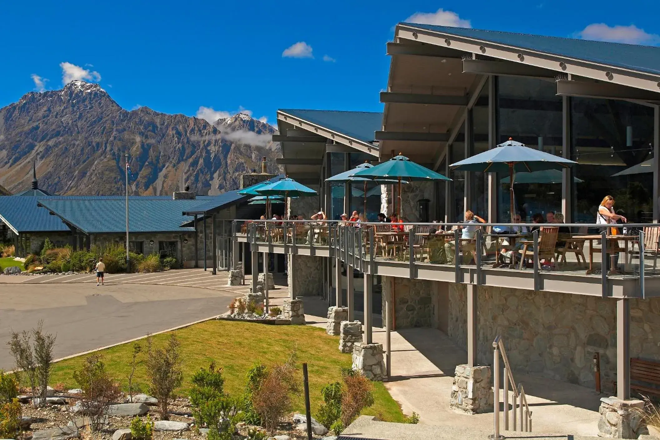 Facade/entrance in The Hermitage Hotel Mt Cook Facade/entrance in The Hermitage Hotel Mt Cook