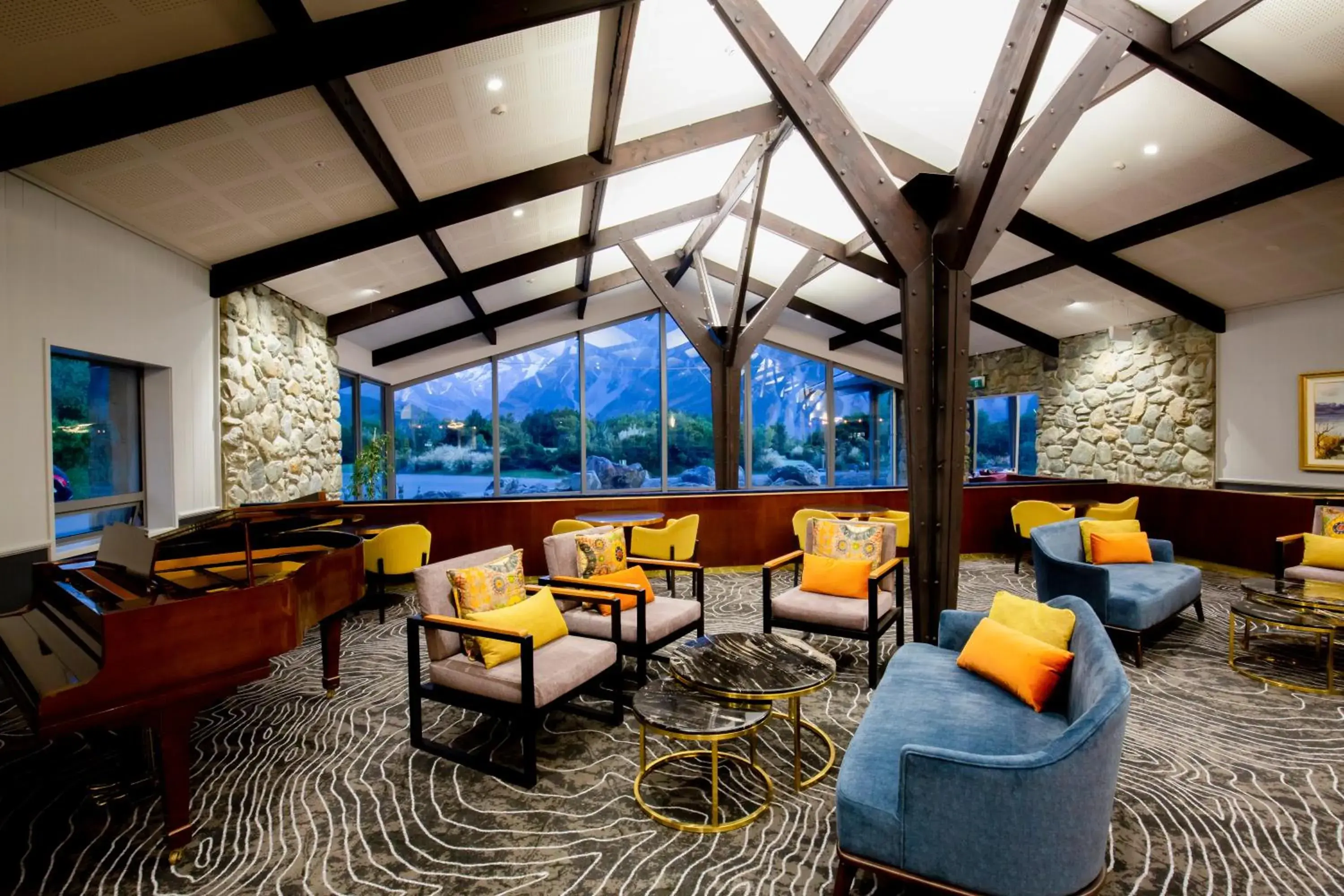 Lounge or bar in The Hermitage Hotel Mt Cook Lounge or bar in The Hermitage Hotel Mt Cook