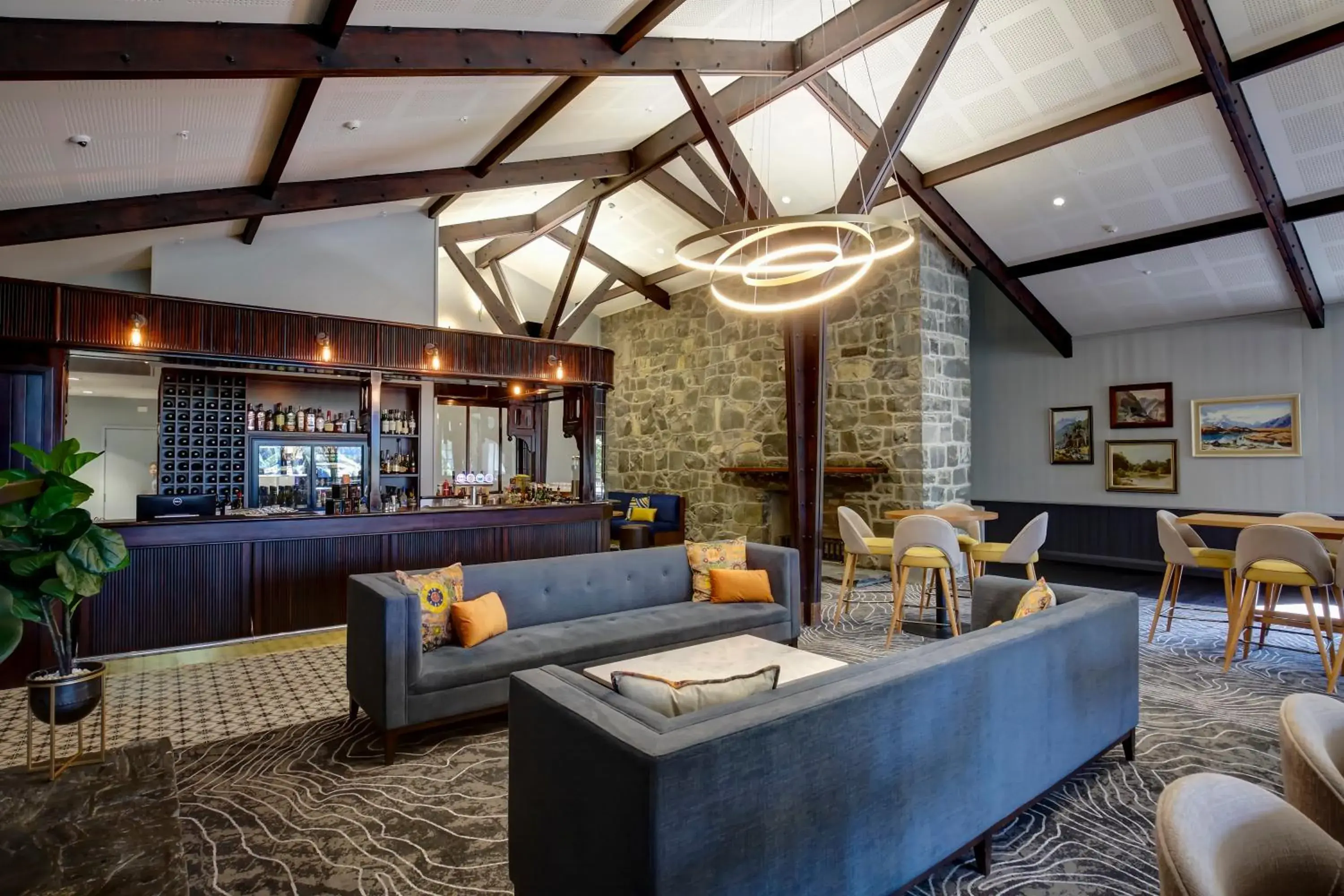 Lounge or bar in The Hermitage Hotel Mt Cook Lounge or bar in The Hermitage Hotel Mt Cook