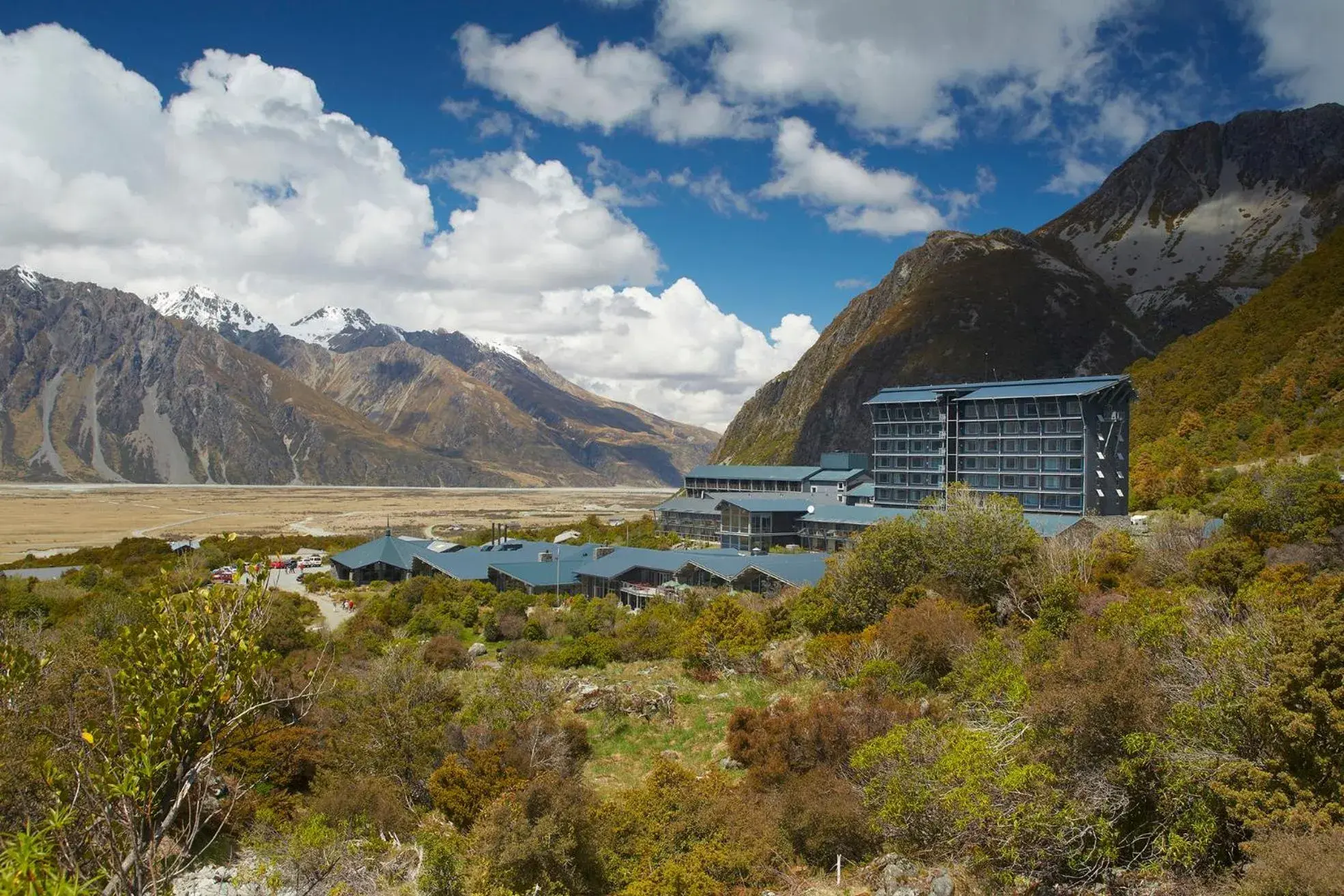 Property building in The Hermitage Hotel Mt Cook Property building in The Hermitage Hotel Mt Cook