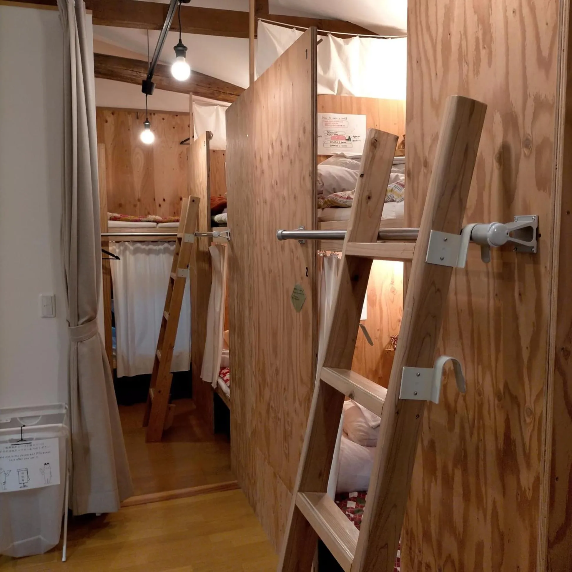 Bed in Saga International Guesthouse Hagakure