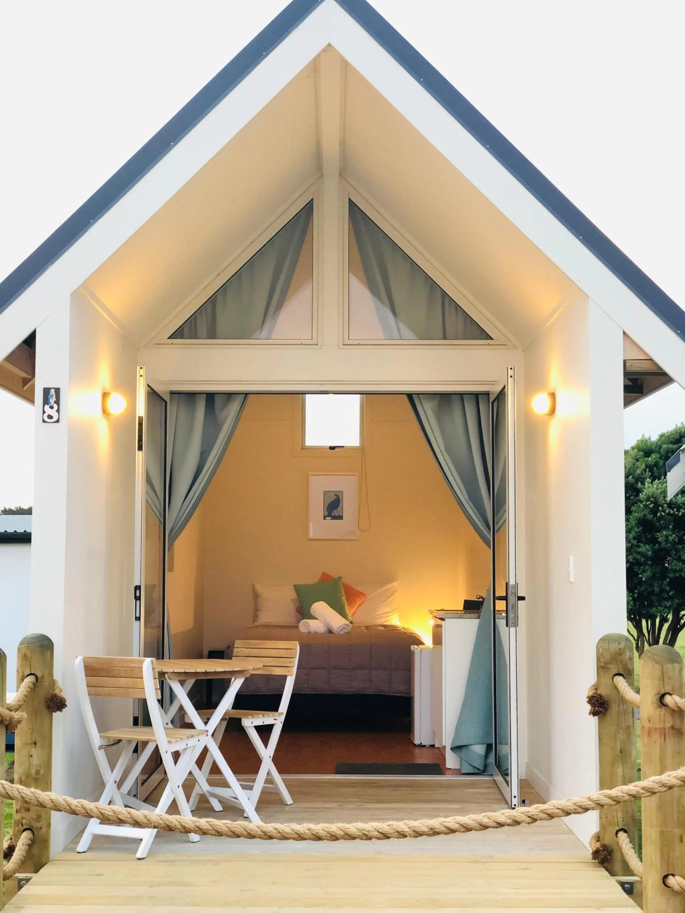 Patio in Foxton Beach Holiday Park