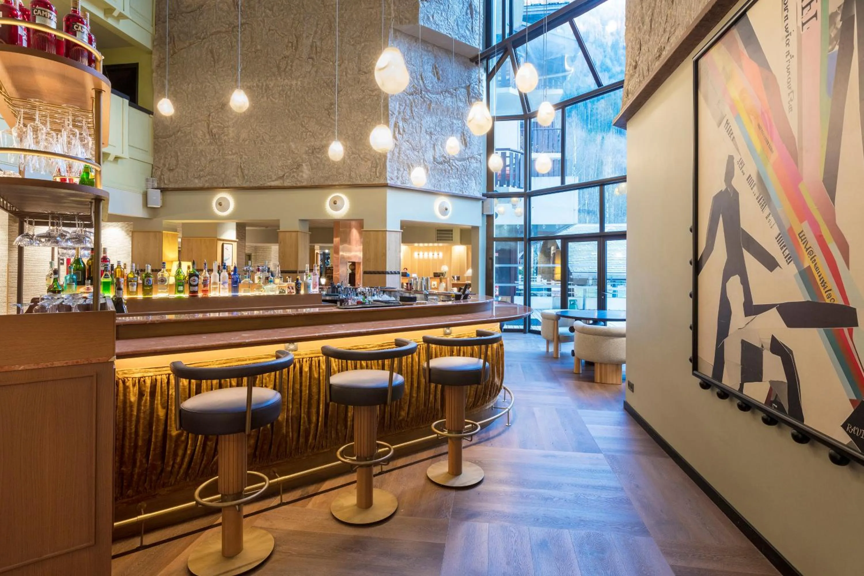 Lounge or bar in Hôtel Les Aiglons Chamonix