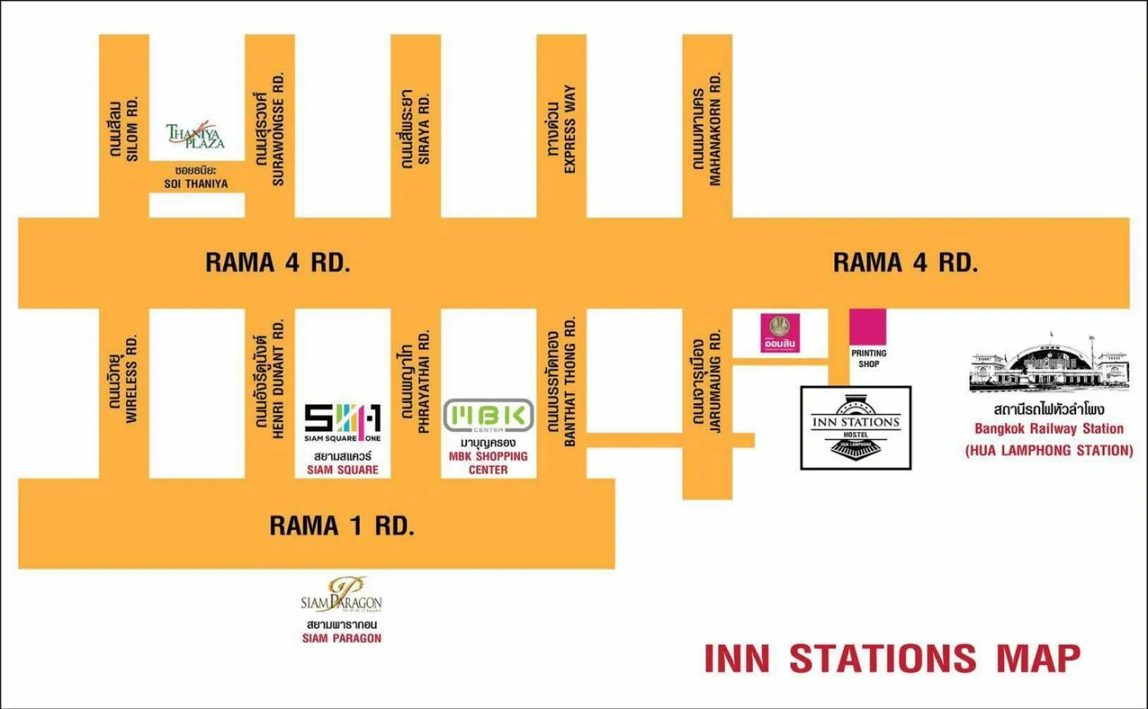 Location in Inn Stations Hostel