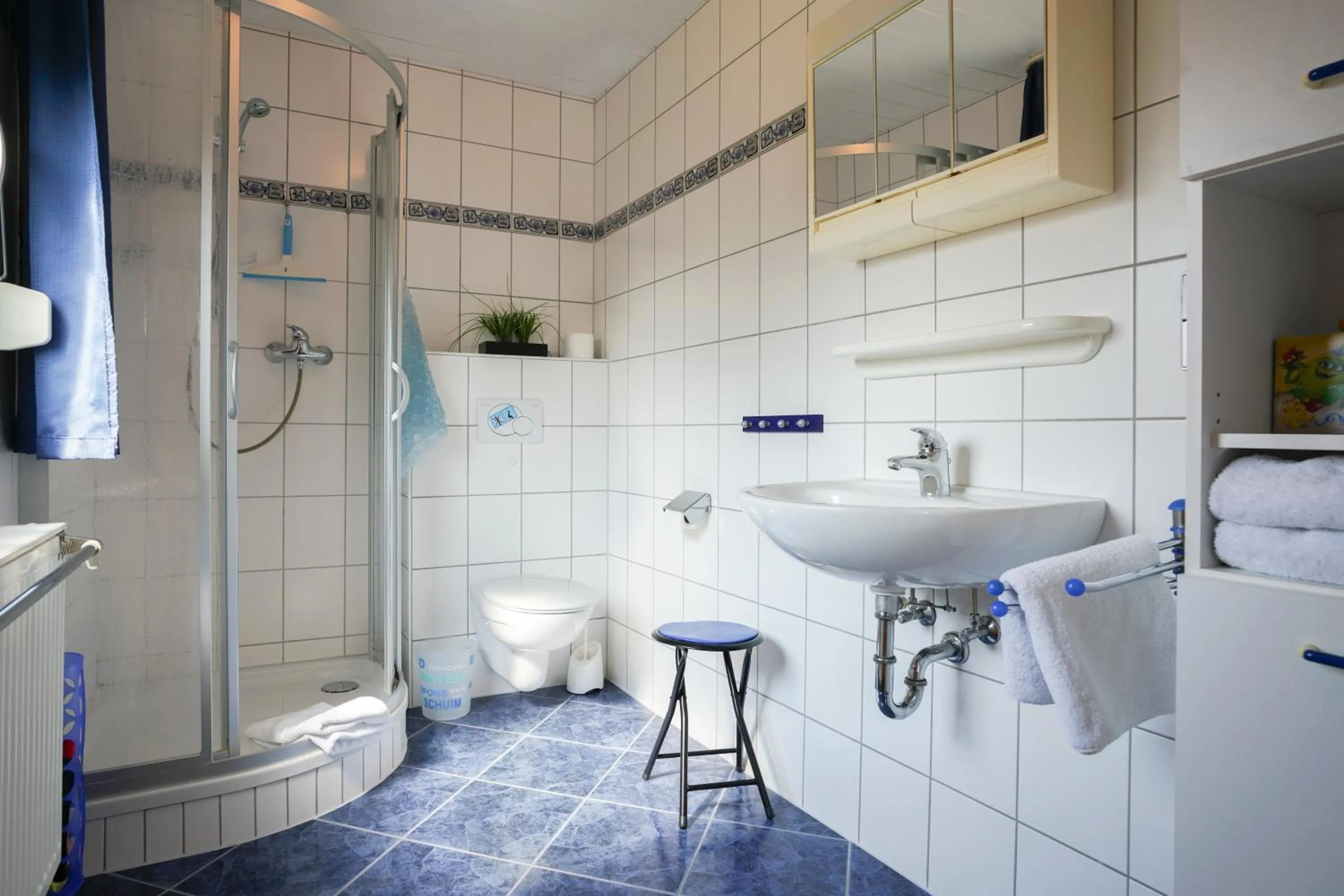 Shower in Ferienhaus Daheim