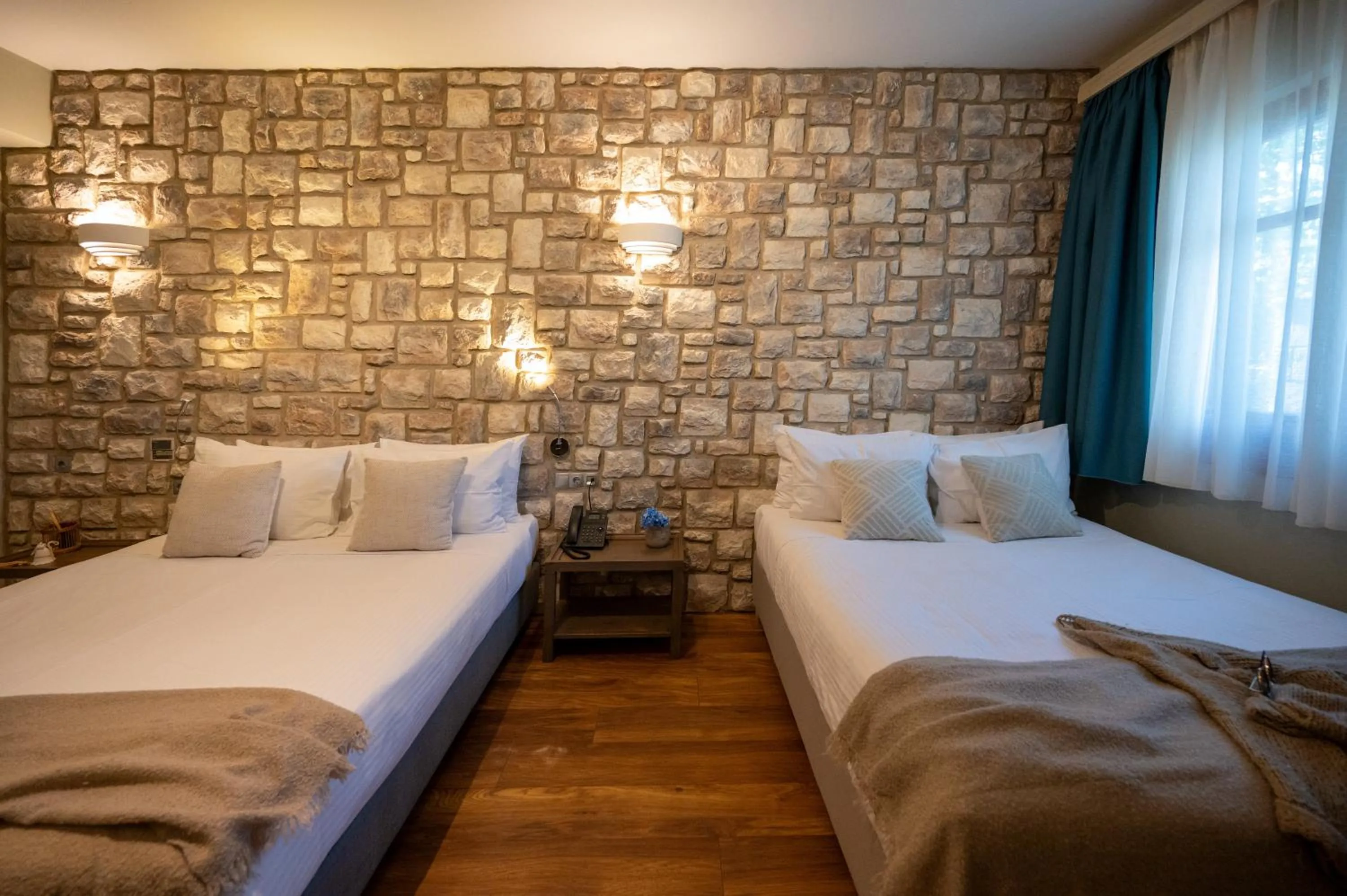 Bed in Rouista Tzoumerka Resort