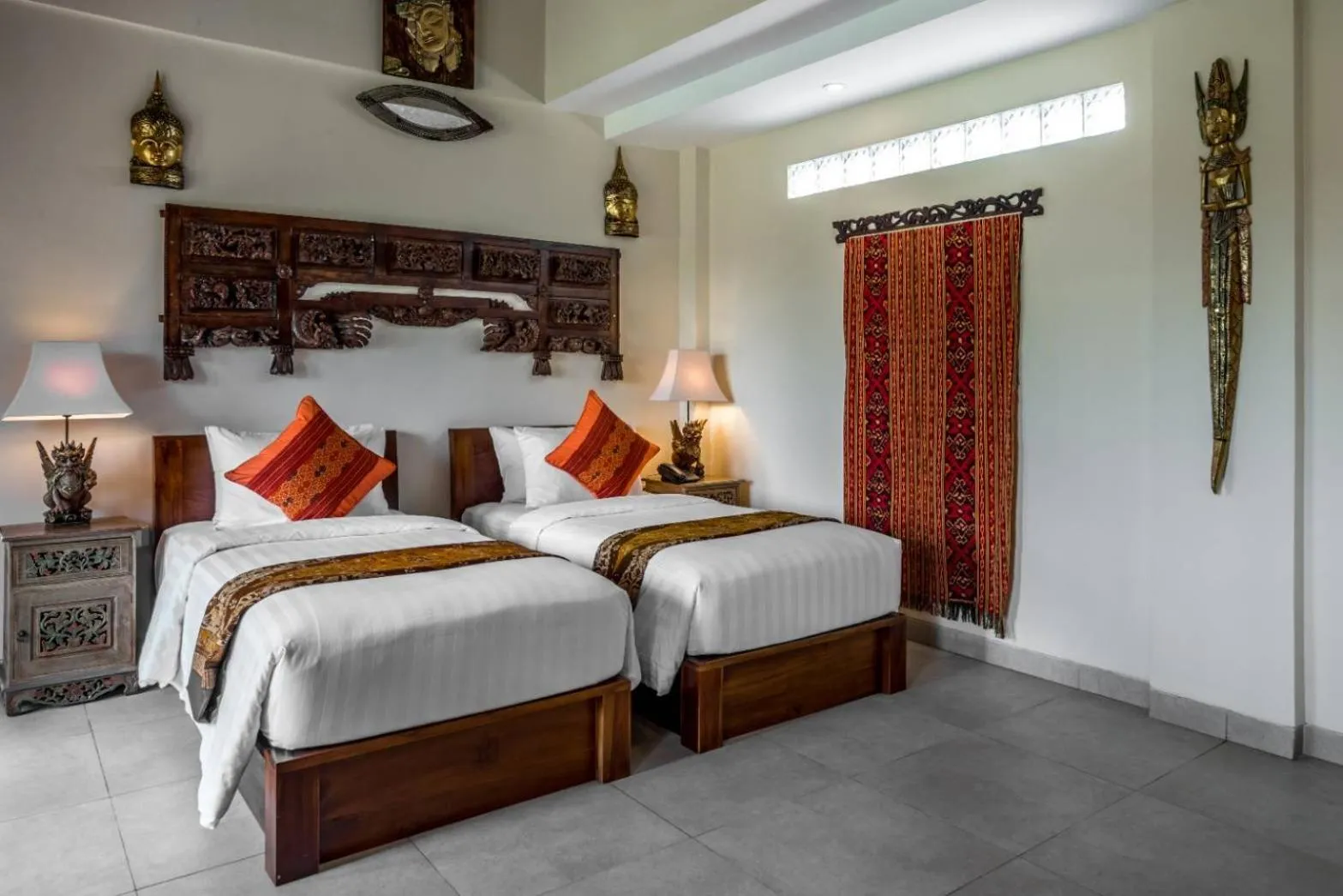 Bed in Gefecon Villa Ubud