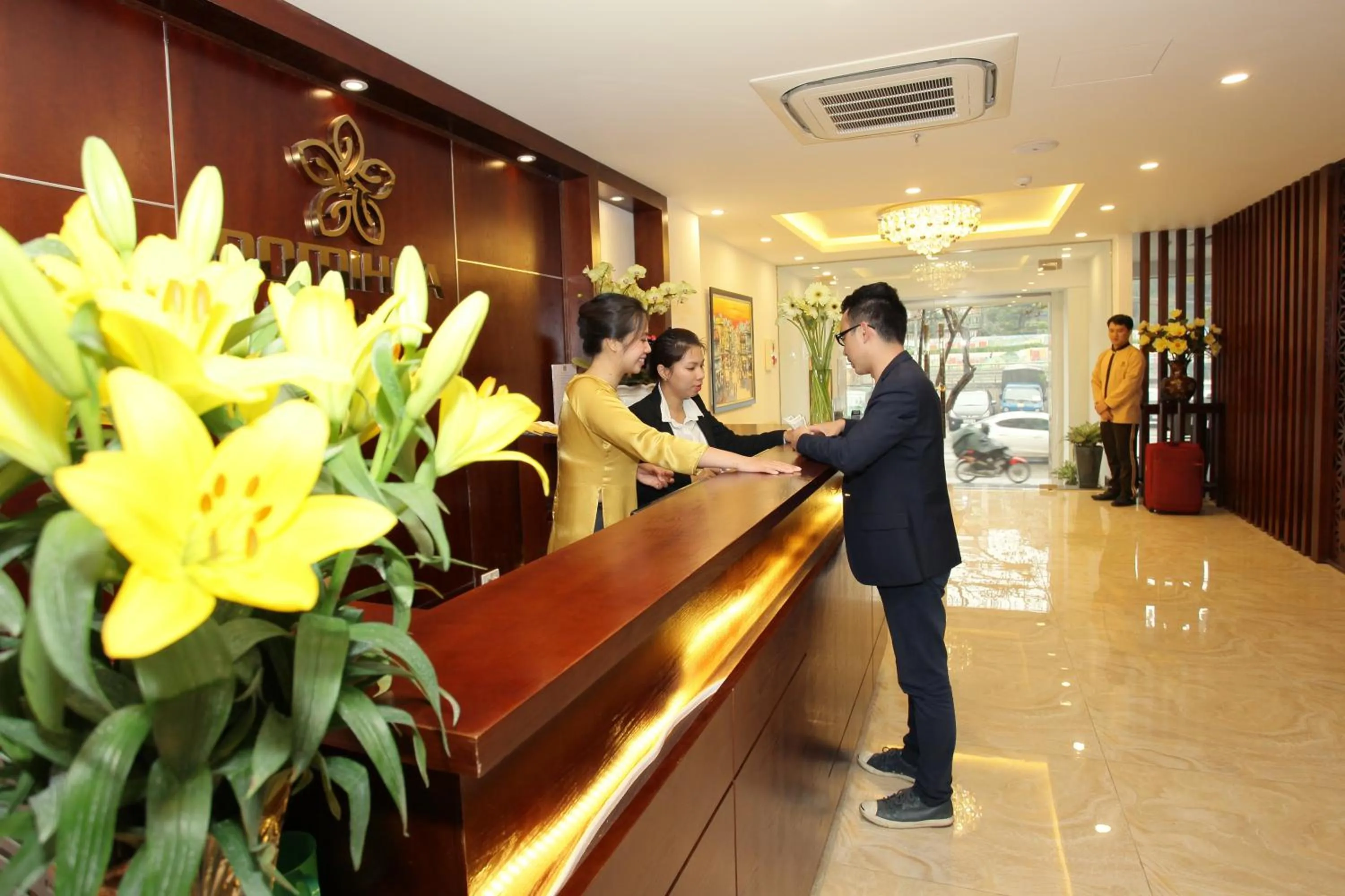 Lobby or reception in Hanoi Pomihoa Hotel