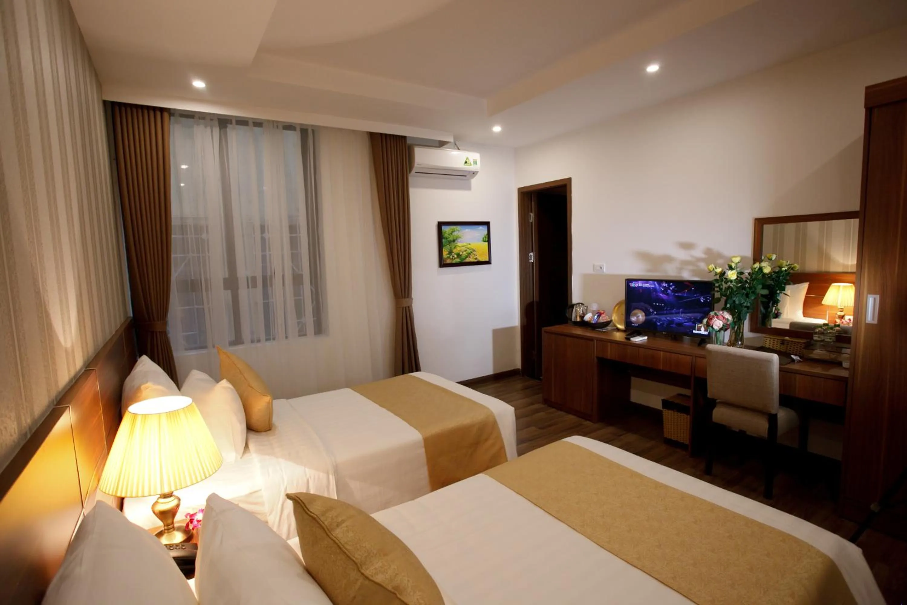 Bed in Hanoi Pomihoa Hotel