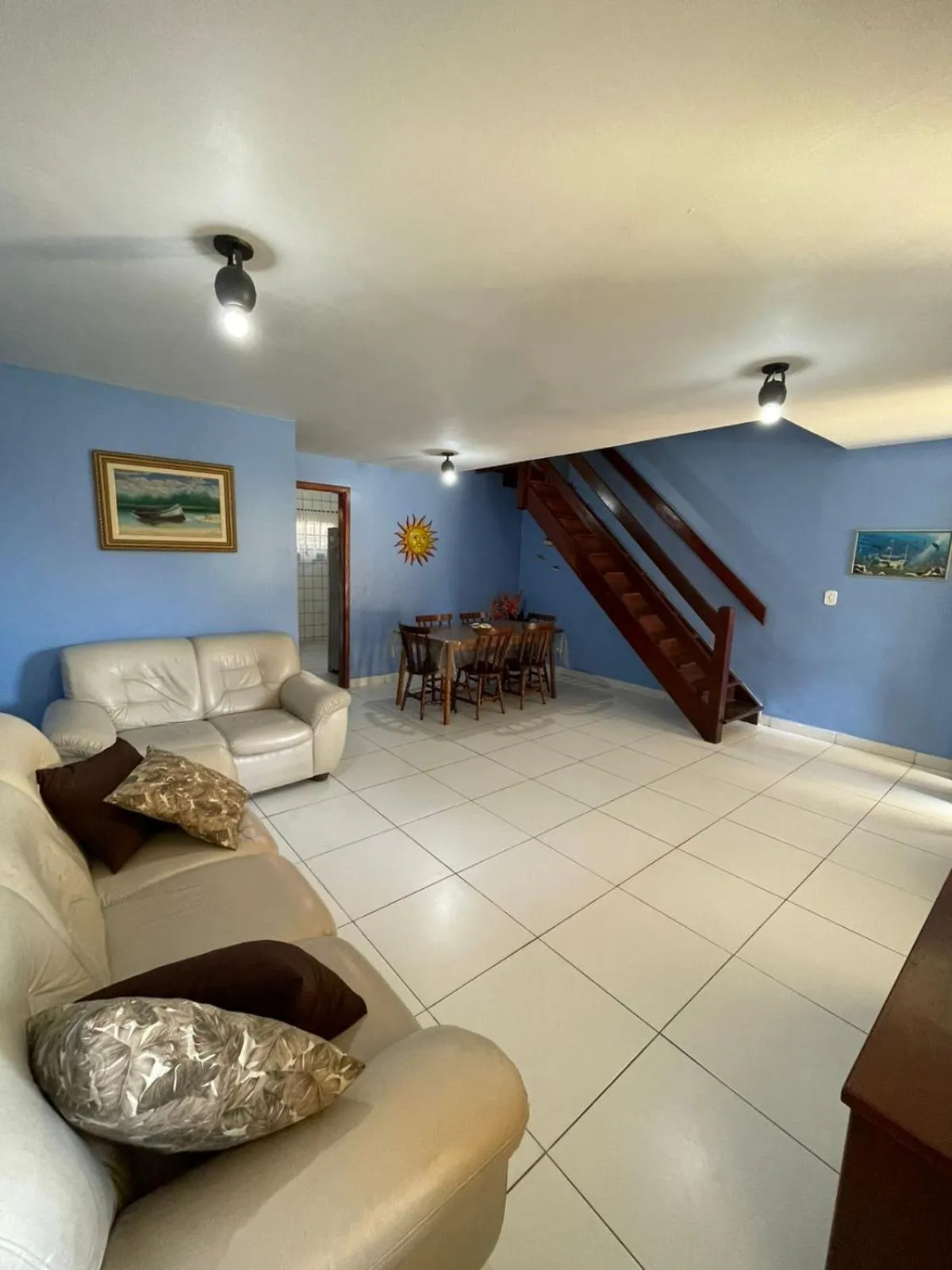 Living room in Casa 4 quartos Condomínio em Frente a Praia Grande