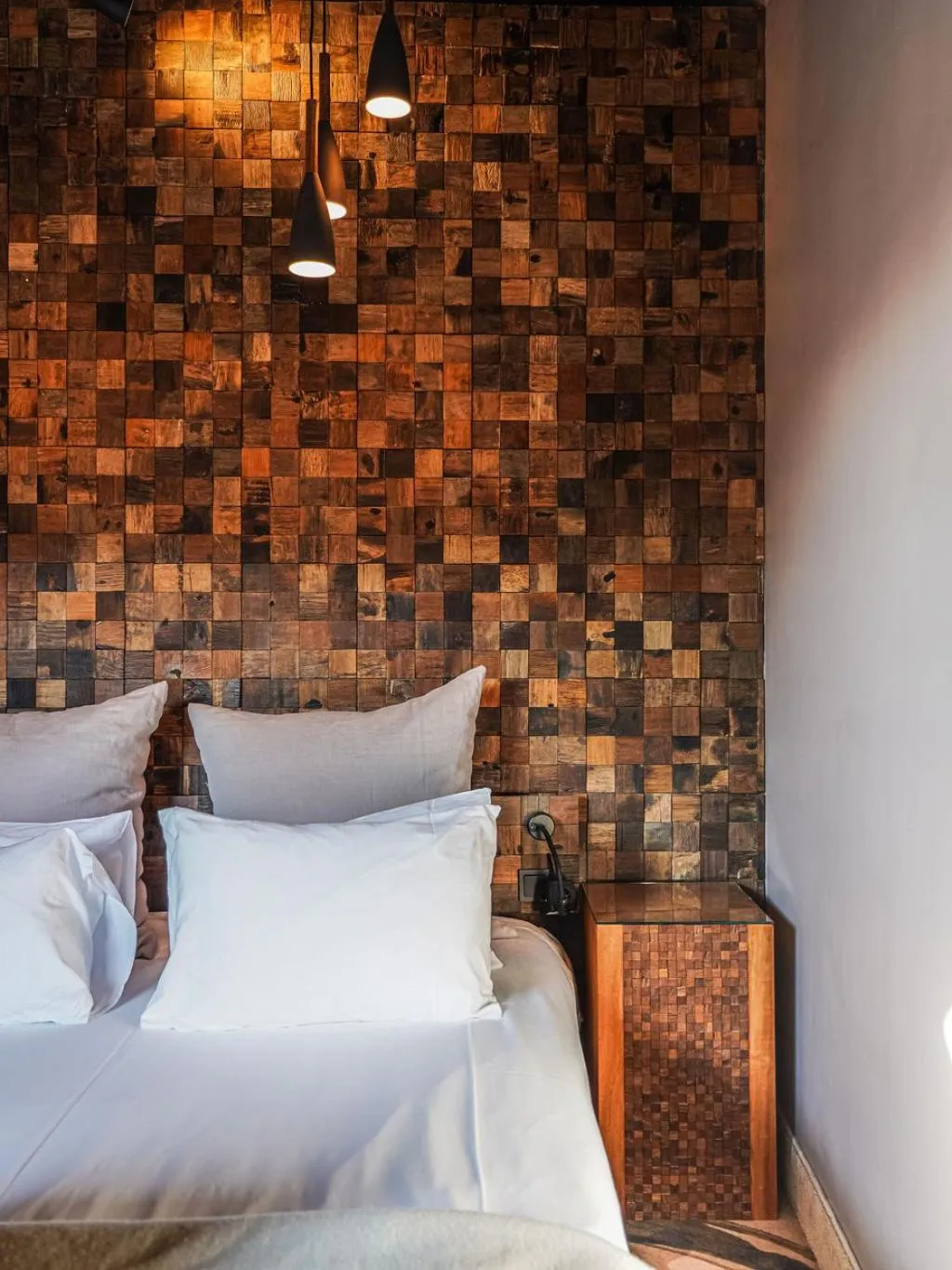 Bed in Boutiquehotel Staats