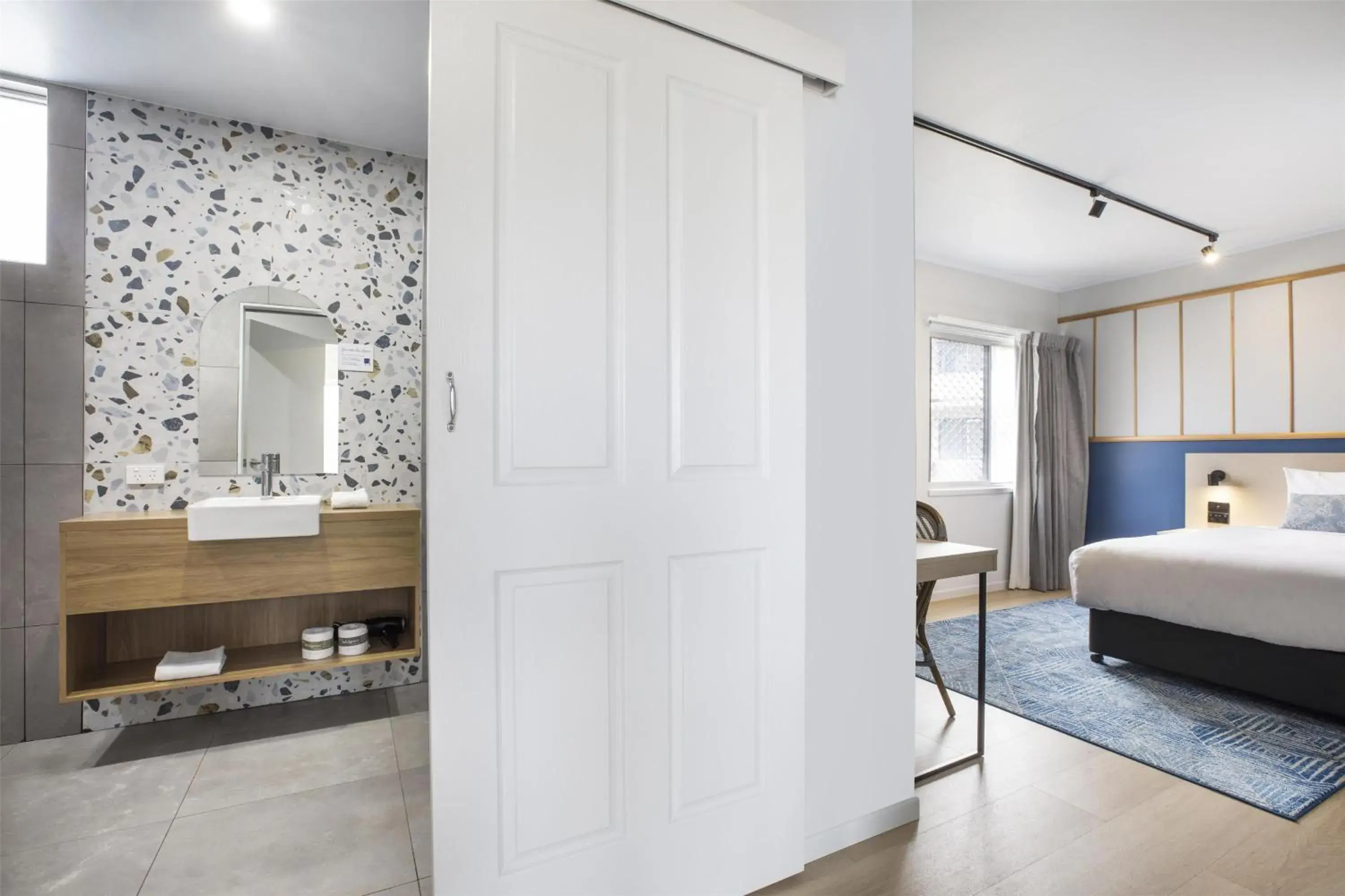 Bedroom, Bed in Nightcap at Queens Beach Hotel Bedroom, Bed in Nightcap at Queens Beach Hotel