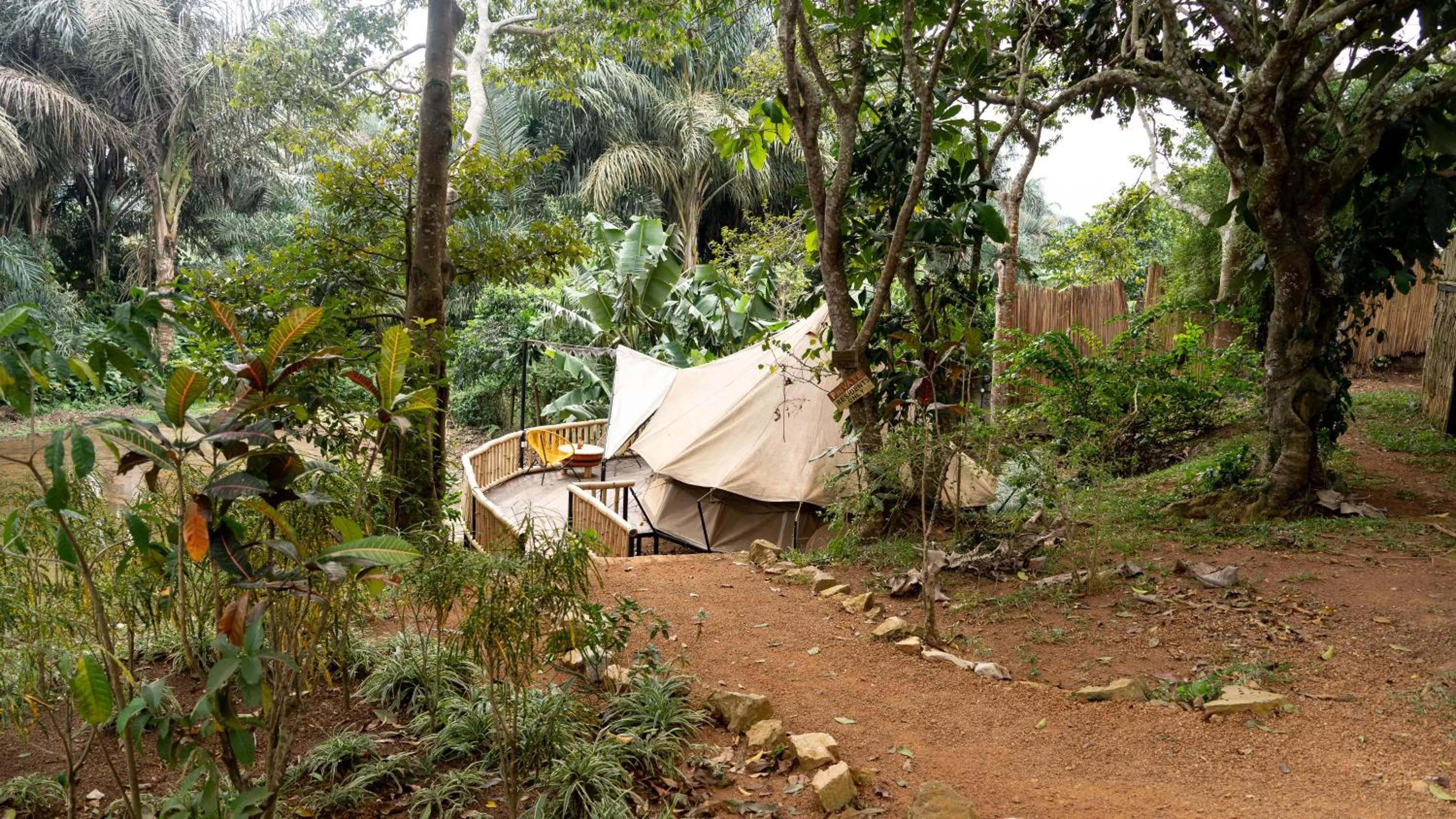 Garden view in ViaVia Entebbe