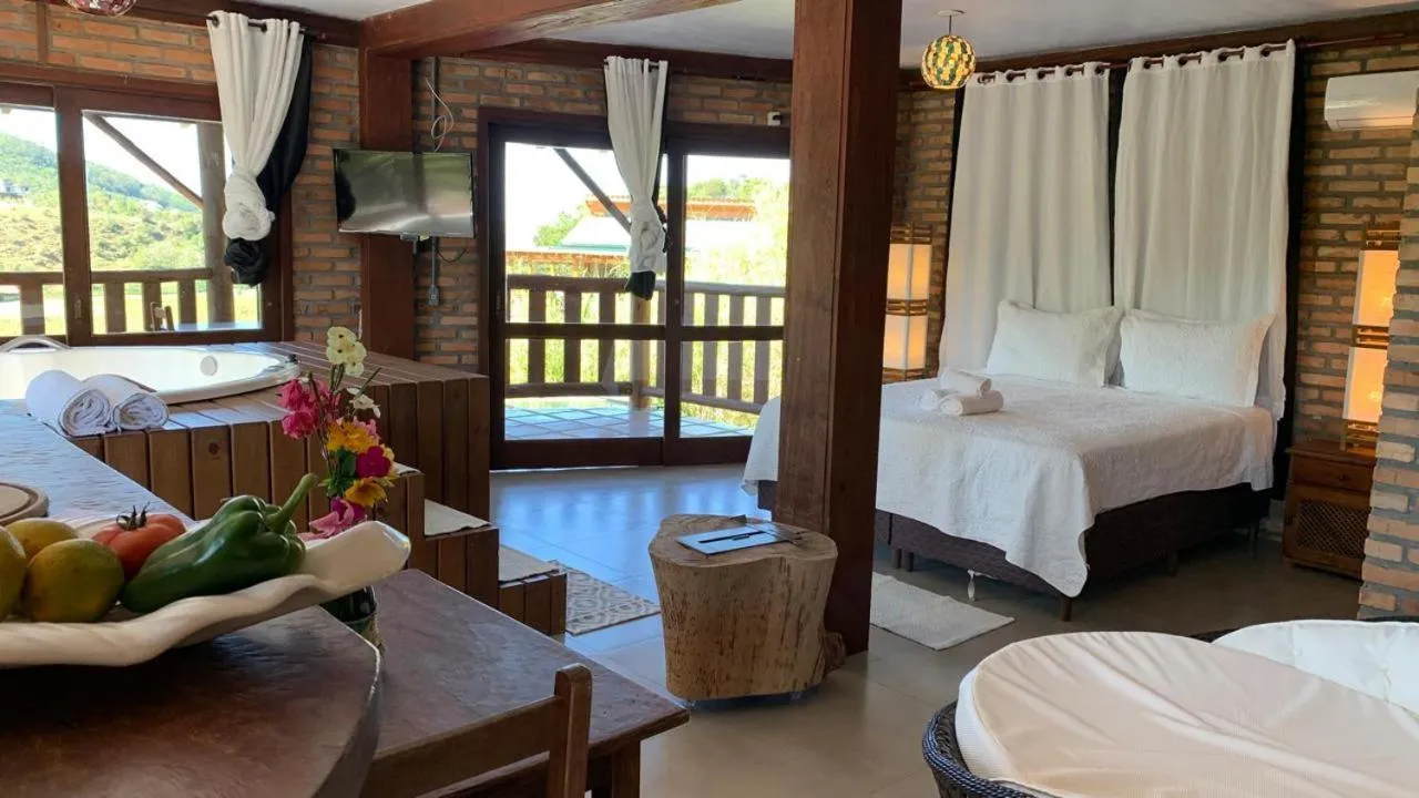 Bed in Pousada La Creación