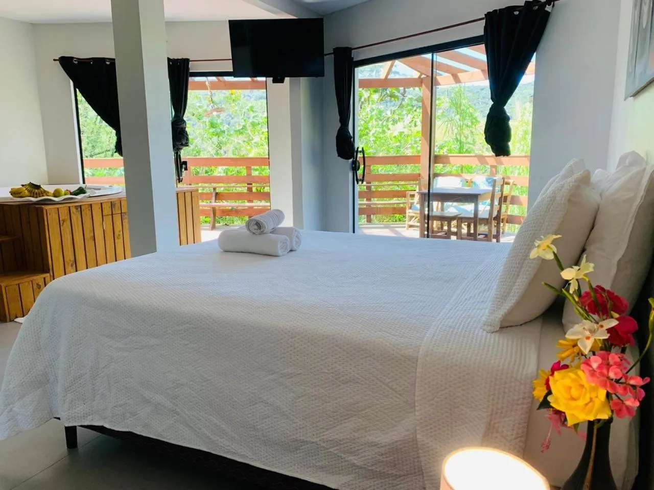 Bed in Pousada La Creación