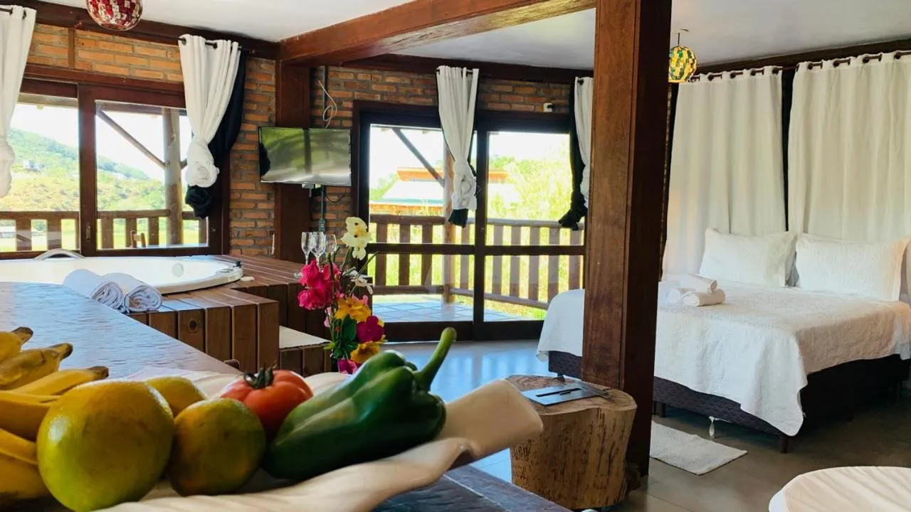 Bed in Pousada La Creación