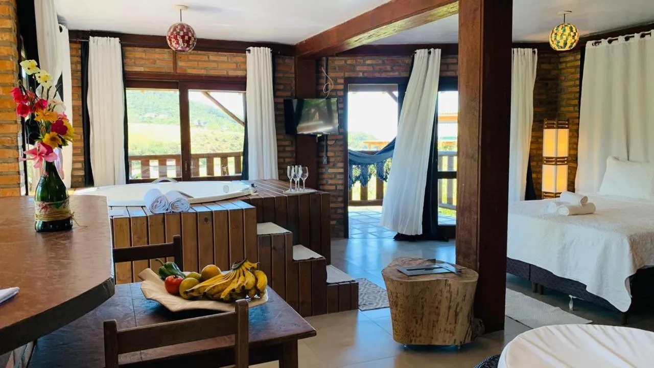 Bed in Pousada La Creación