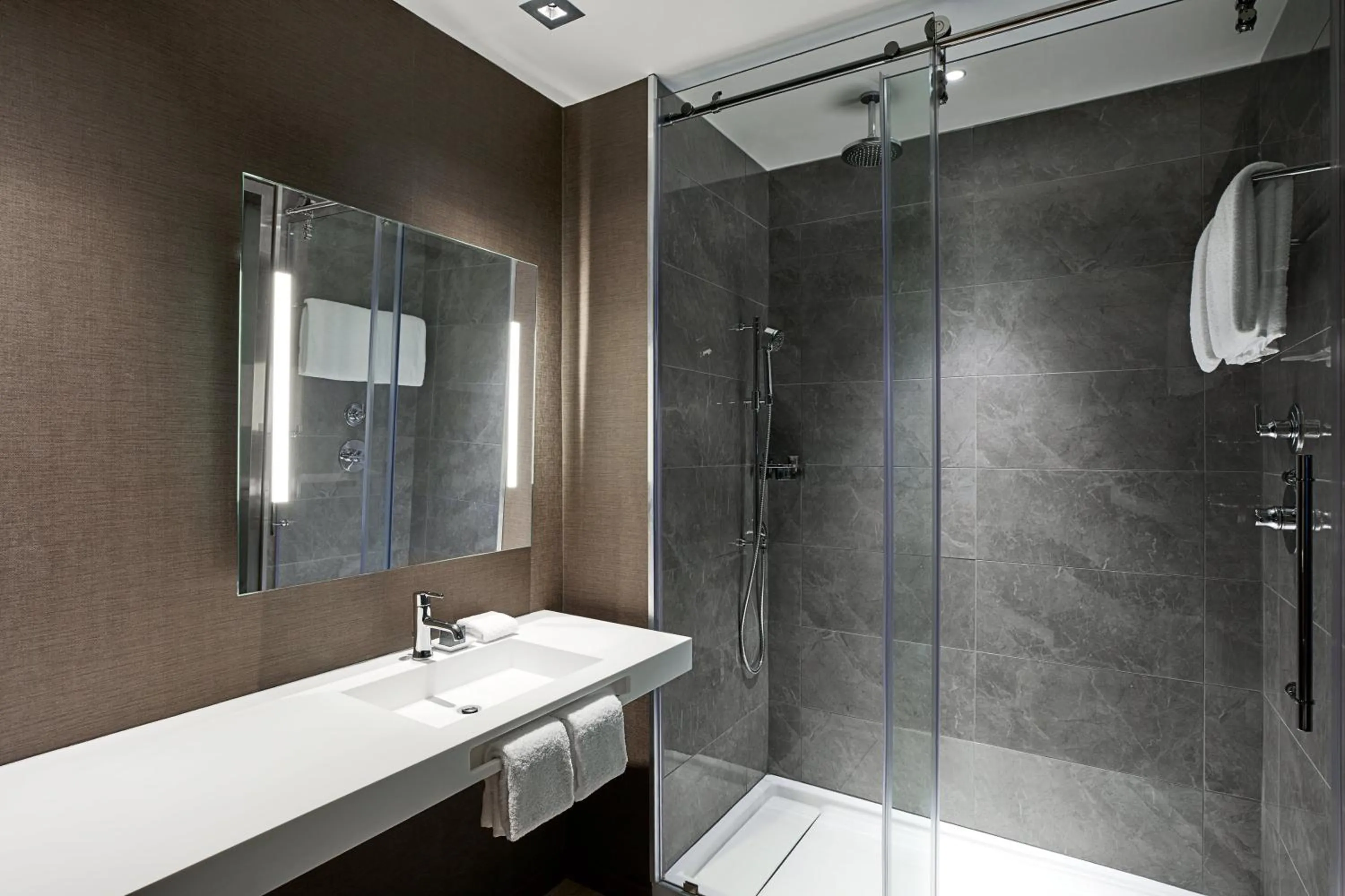 Bathroom in AC Hotel by Marriott Raleigh North Hills