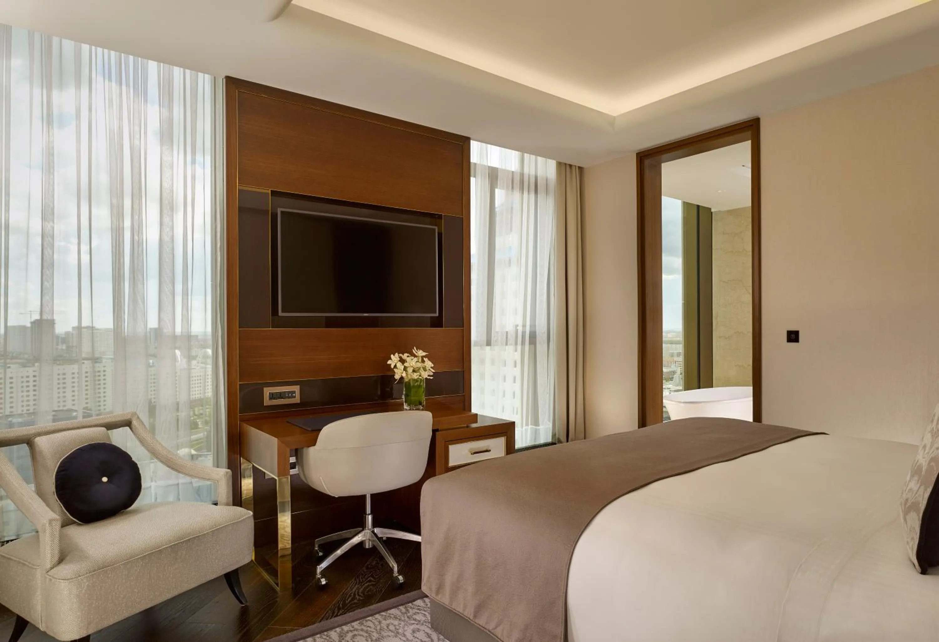 Bed in The Ritz-Carlton, Astana