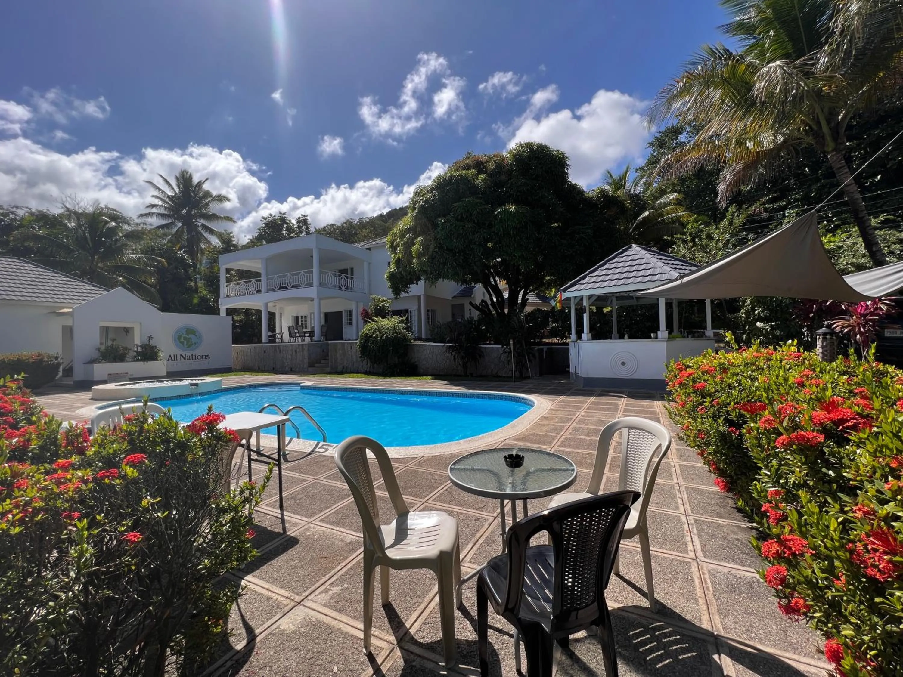 Swimming pool in All Nations Guest House