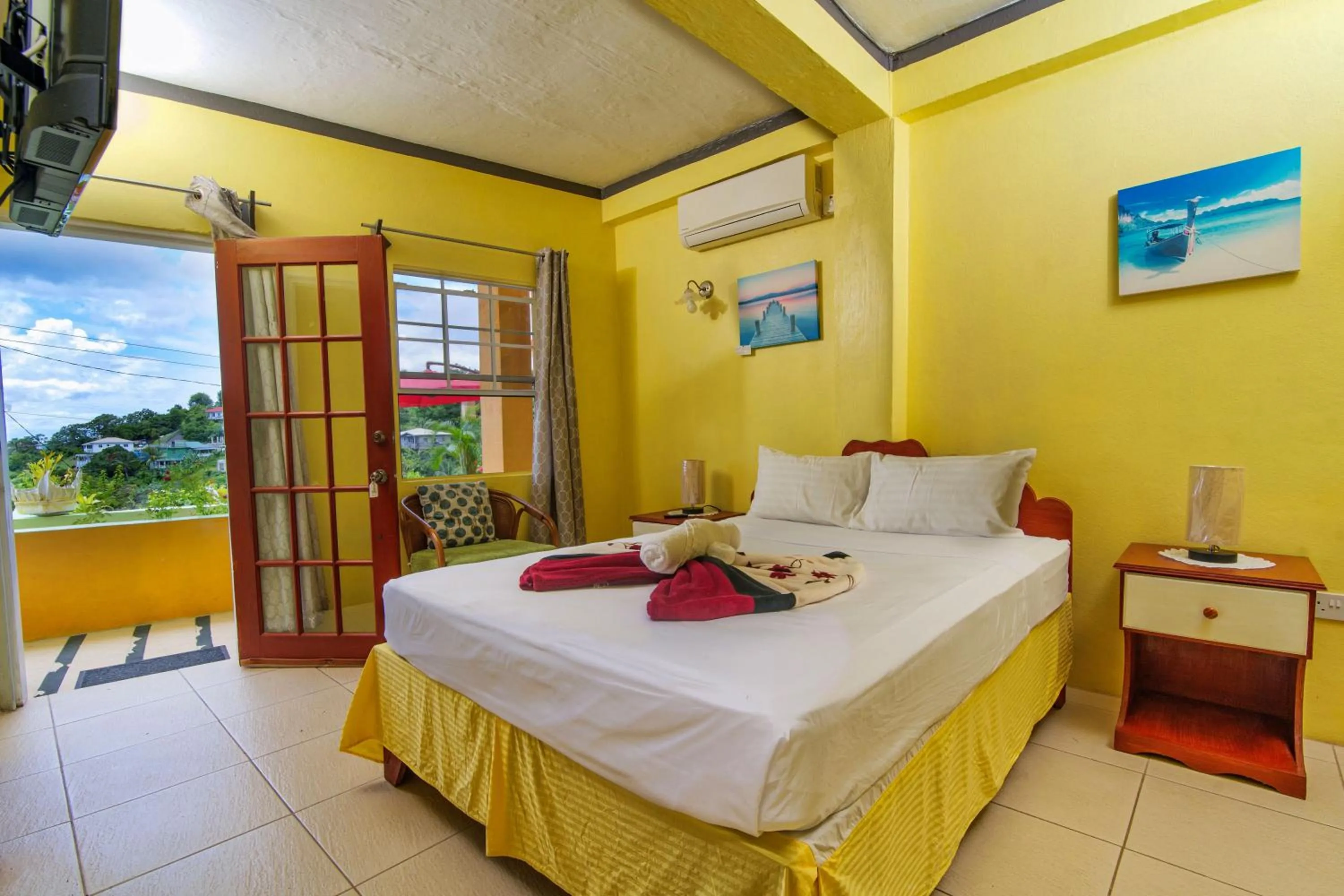 Bed in Tropical Paradise View