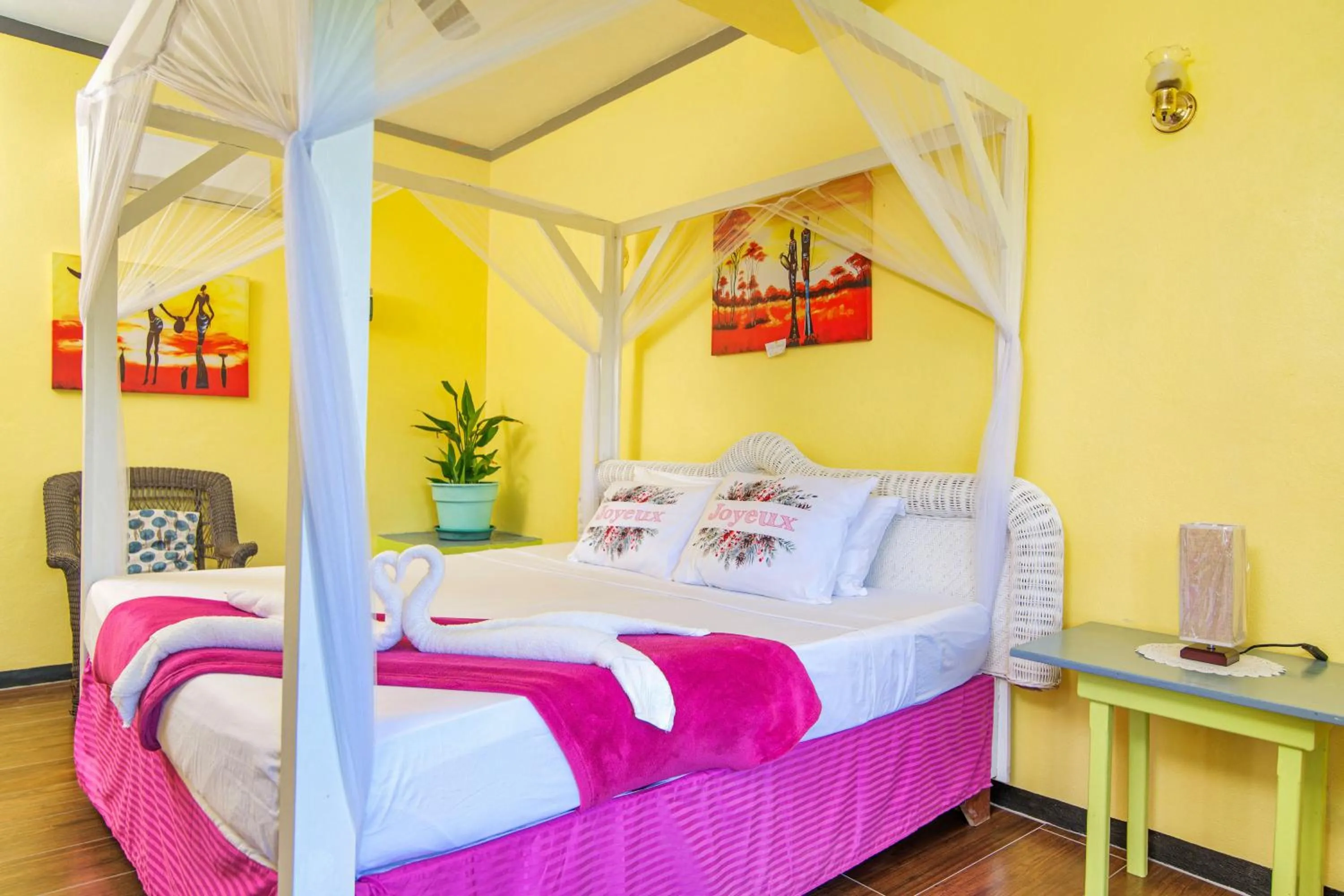 Bed in Tropical Paradise View