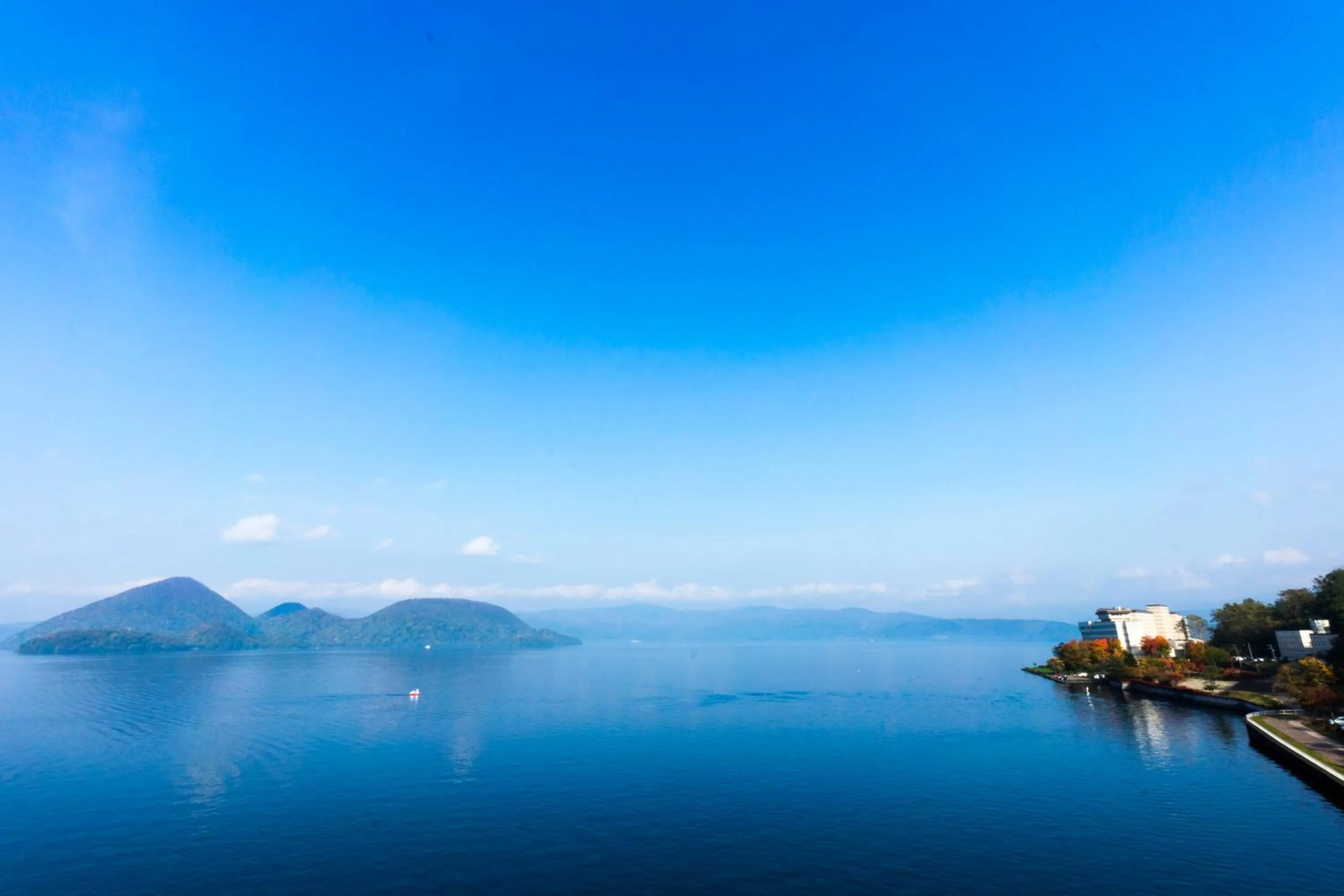 Lake view in Toya-onsen Hotel Hanabi